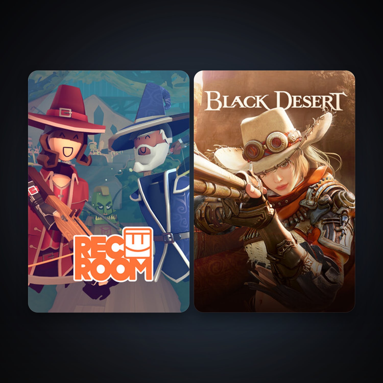 Rec Room + Black Desert Online, 4 games, clean — HabibiAccounts