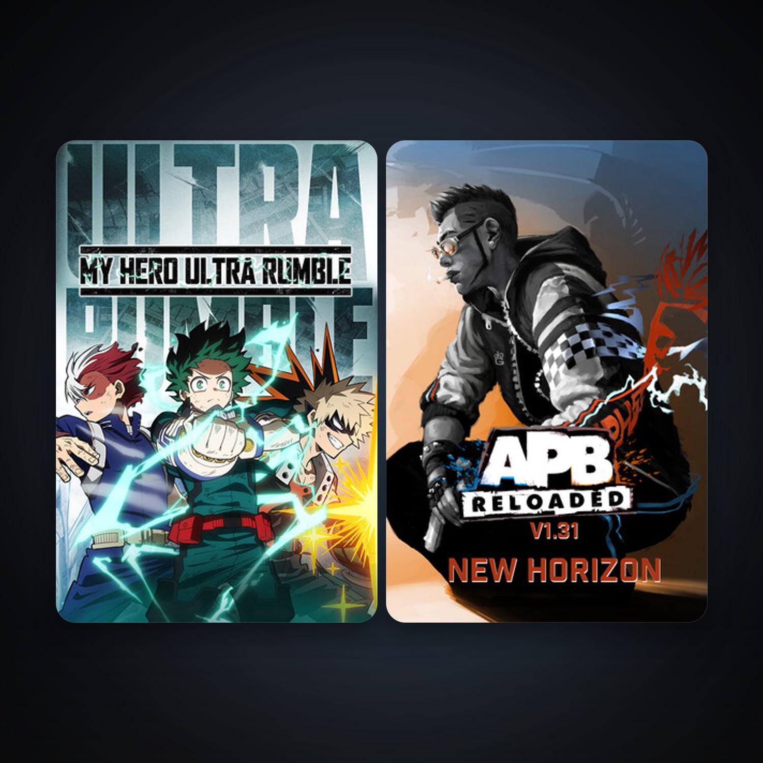 APB Reloaded + MY HERO ULTRA RUMBLE, 3 games, clean — HabibiAccounts
