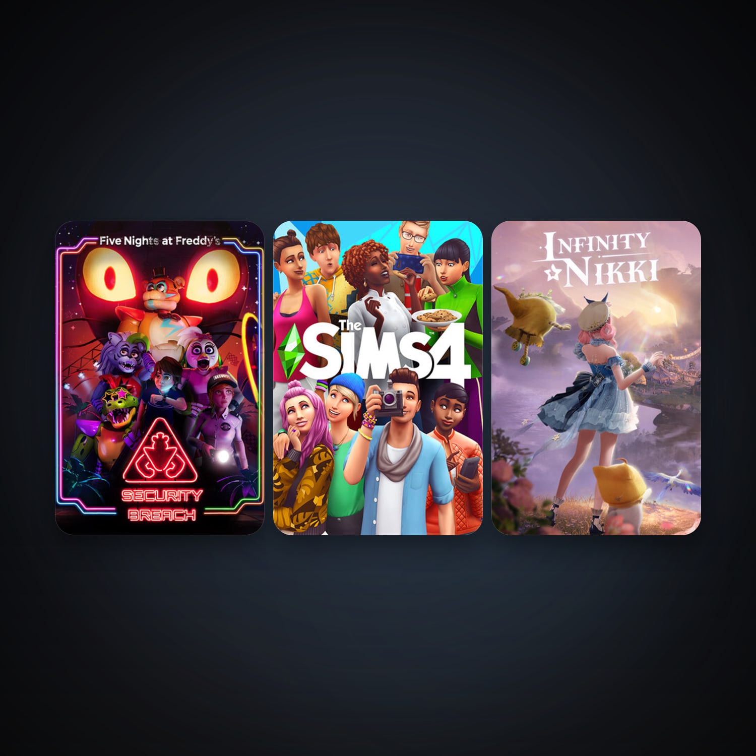 Five Nights at Freddy's: Security Breach + The Sims 4, 7 games, clean — HabibiAccounts