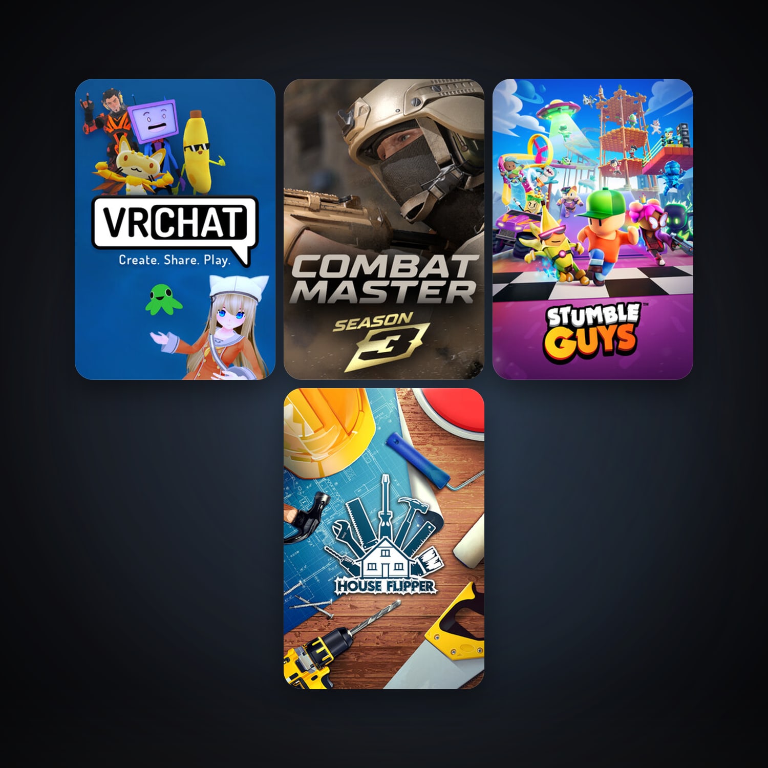 VRChat + House Flipper, 12 games, clean — HabibiAccounts