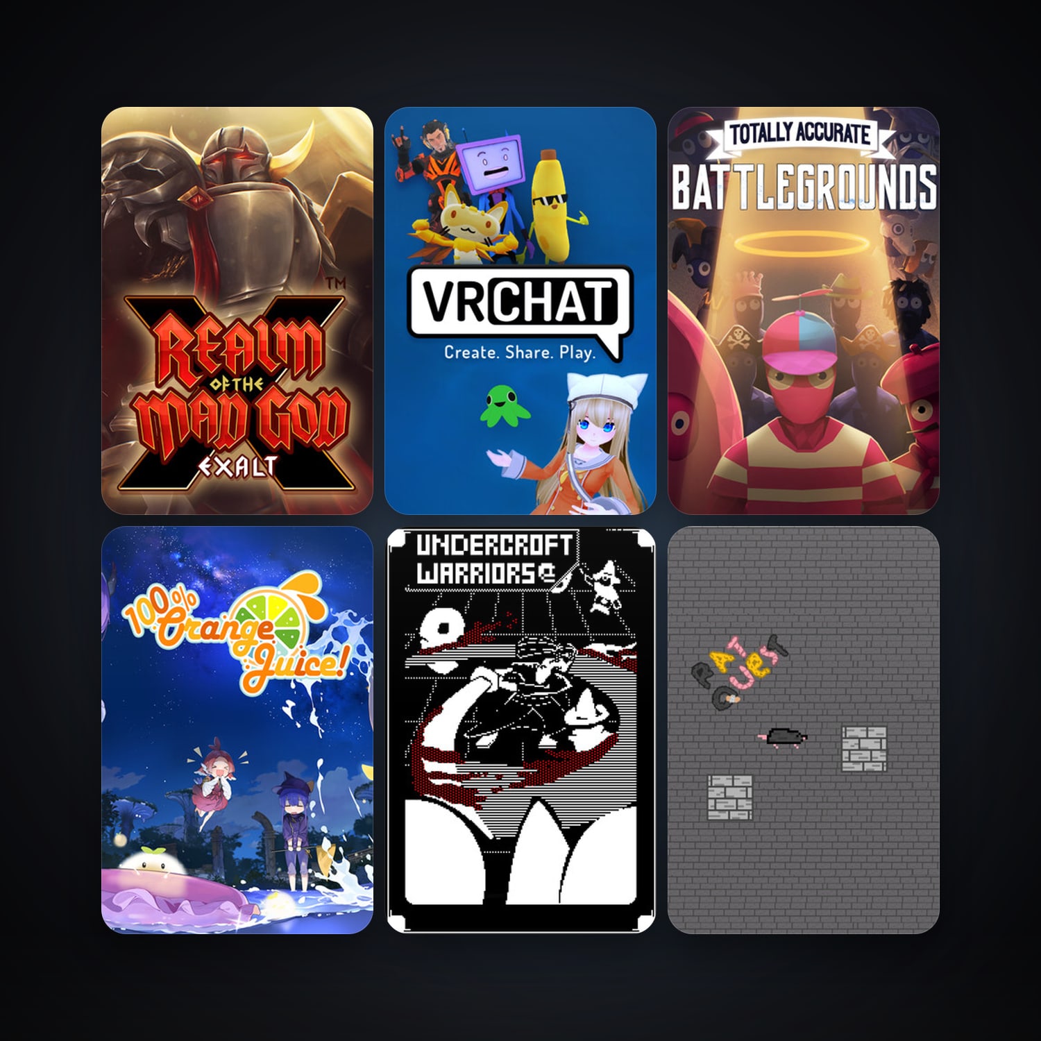 Steam account: Realm of the Mad God + 100% Orange Juice, 11 games, clean — HabibiAccounts
