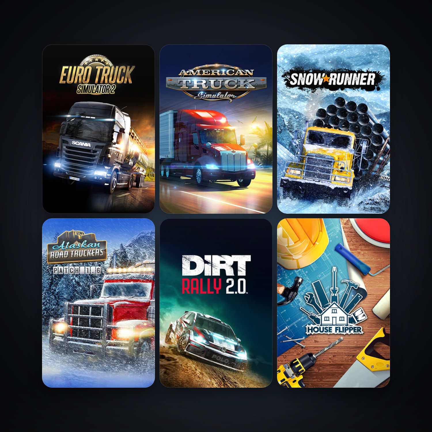 Euro Truck Simulator 2 + American Truck Simulator, 14 games, clean — HabibiAccounts
