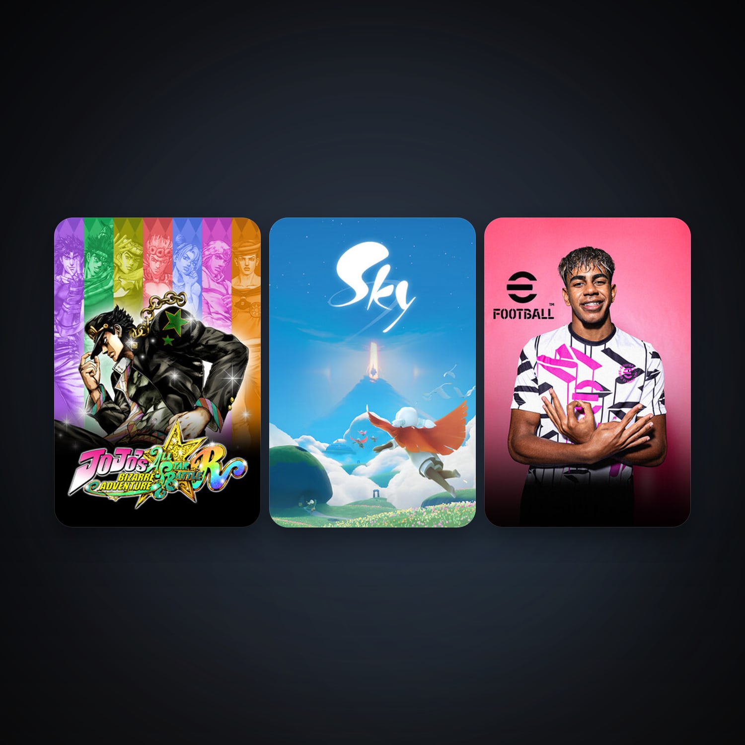 JoJo's Bizarre Adventure: All-Star Battle R + eFootball 2024, 4 games, clean — HabibiAccounts