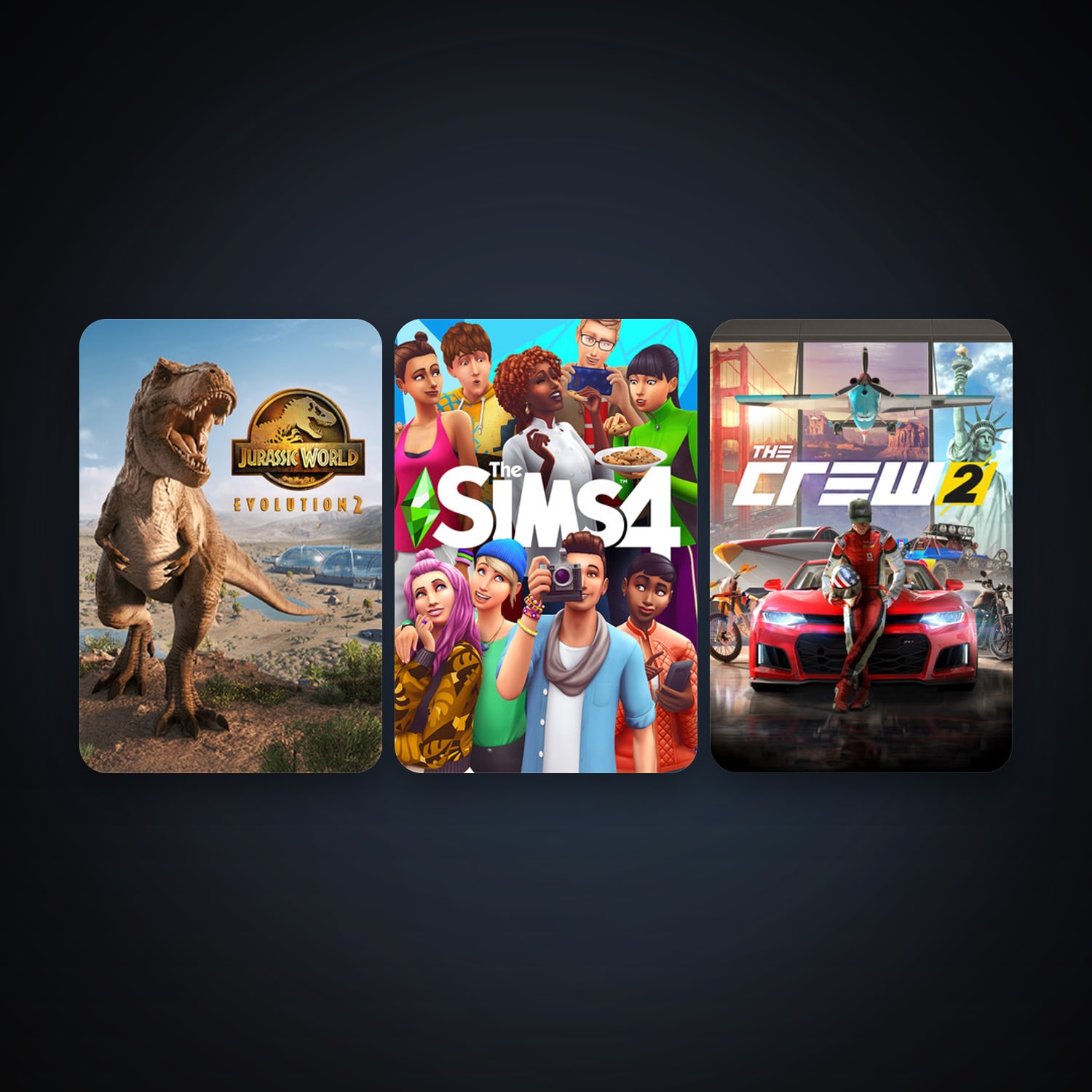 The Crew 2 + The Sims 4, 6 games, clean — HabibiAccounts