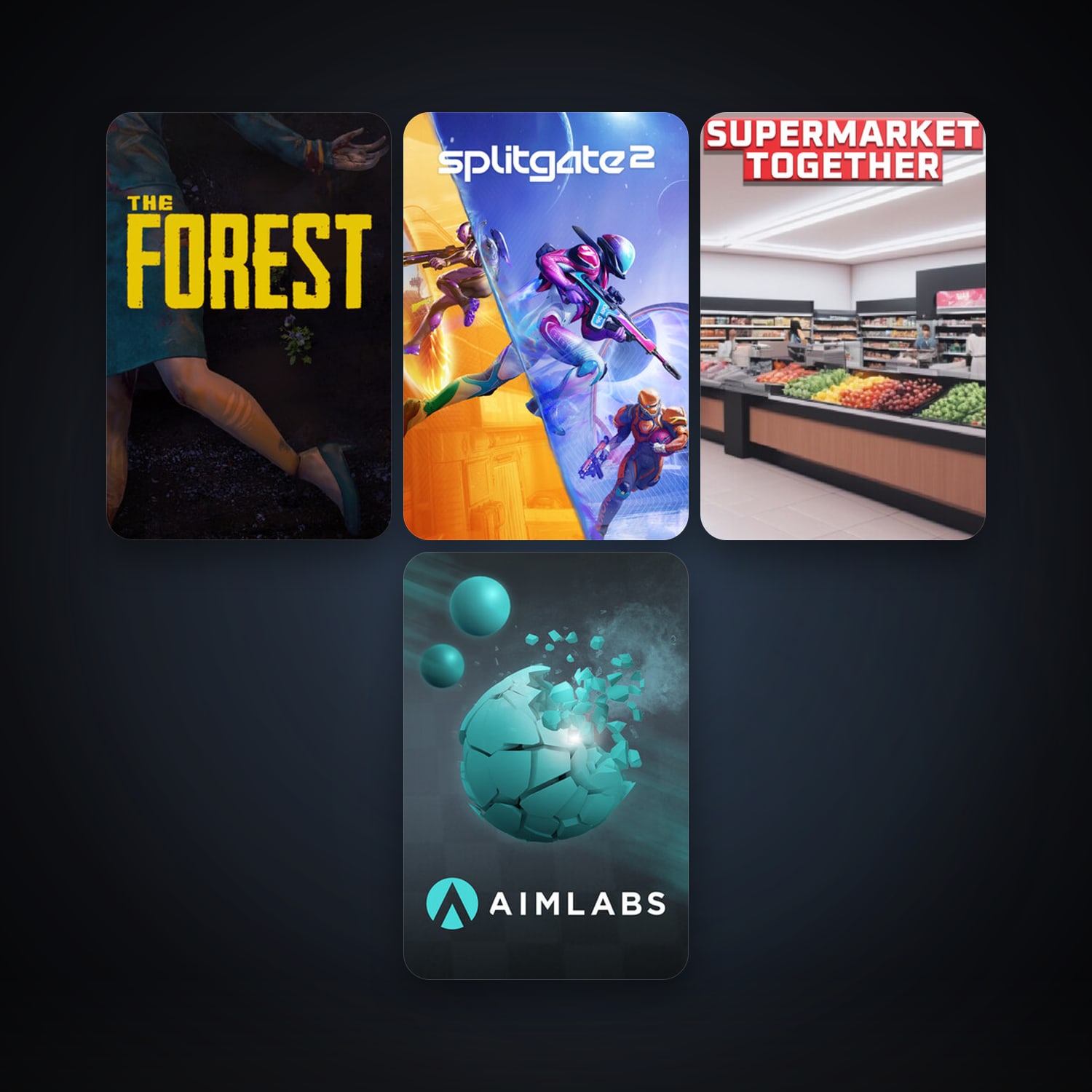 The Forest + Aimlabs, 9 games, clean — HabibiAccounts