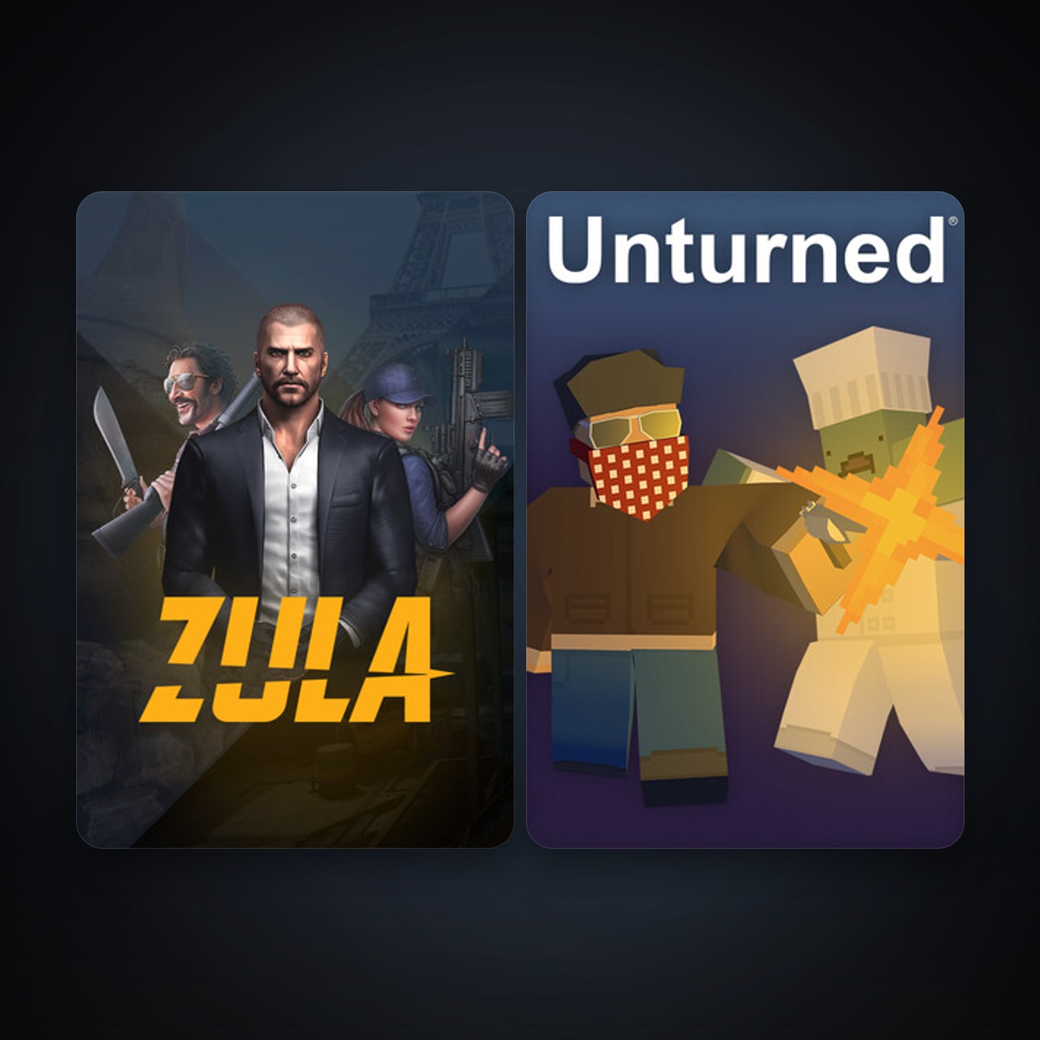 Unturned + Zula Global, 3 games, clean — HabibiAccounts