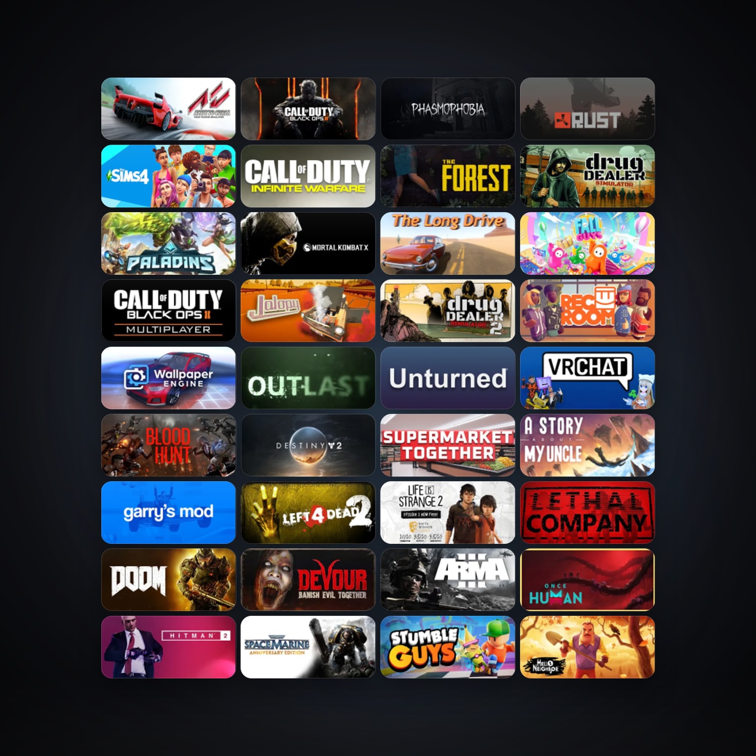Left 4 Dead 2 + Garry's Mod, 110 games, Steam 12, clean — HabibiAccounts