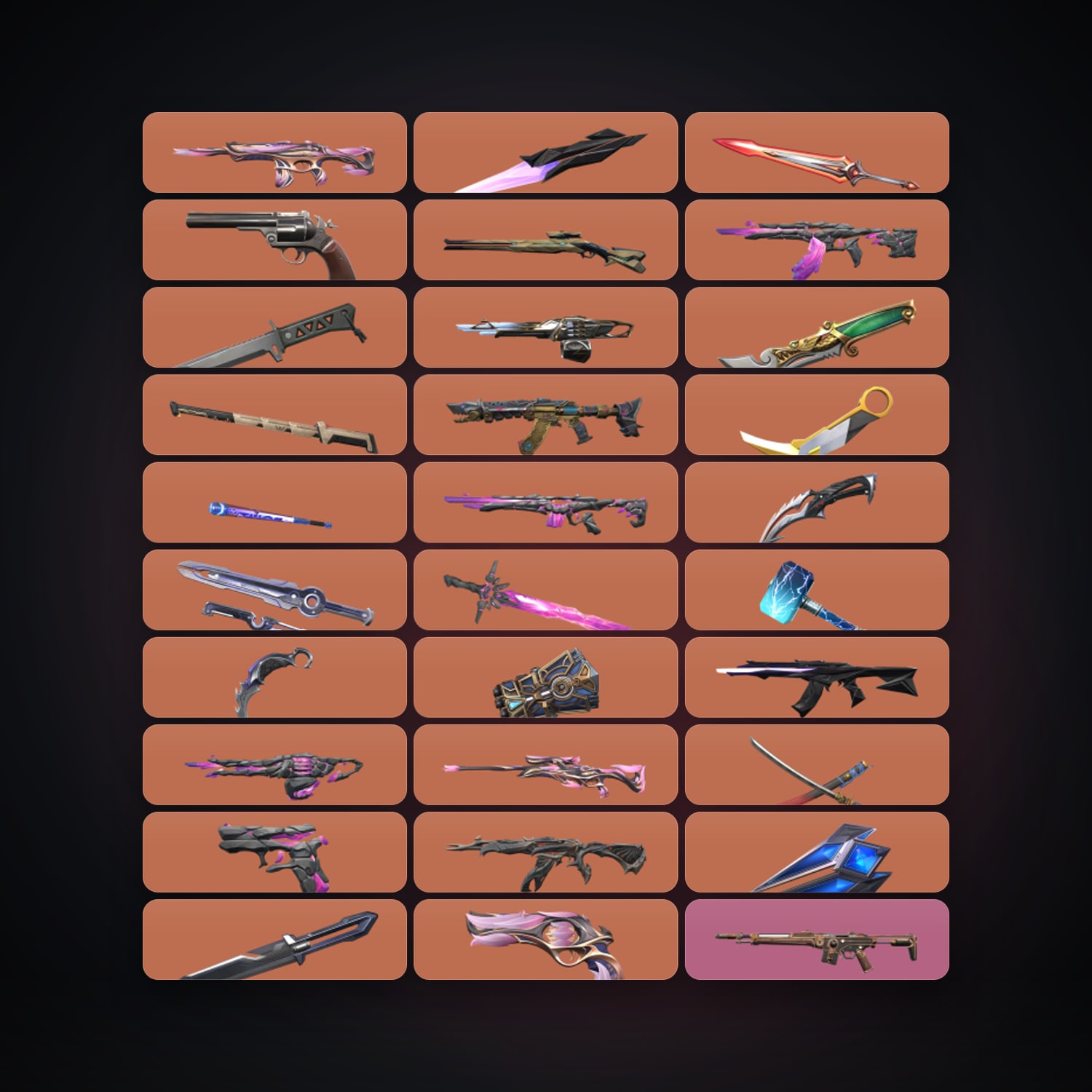 AP Plat 2 locker — 16 knives, 124 skins, lvl 174 — HabibiAccounts