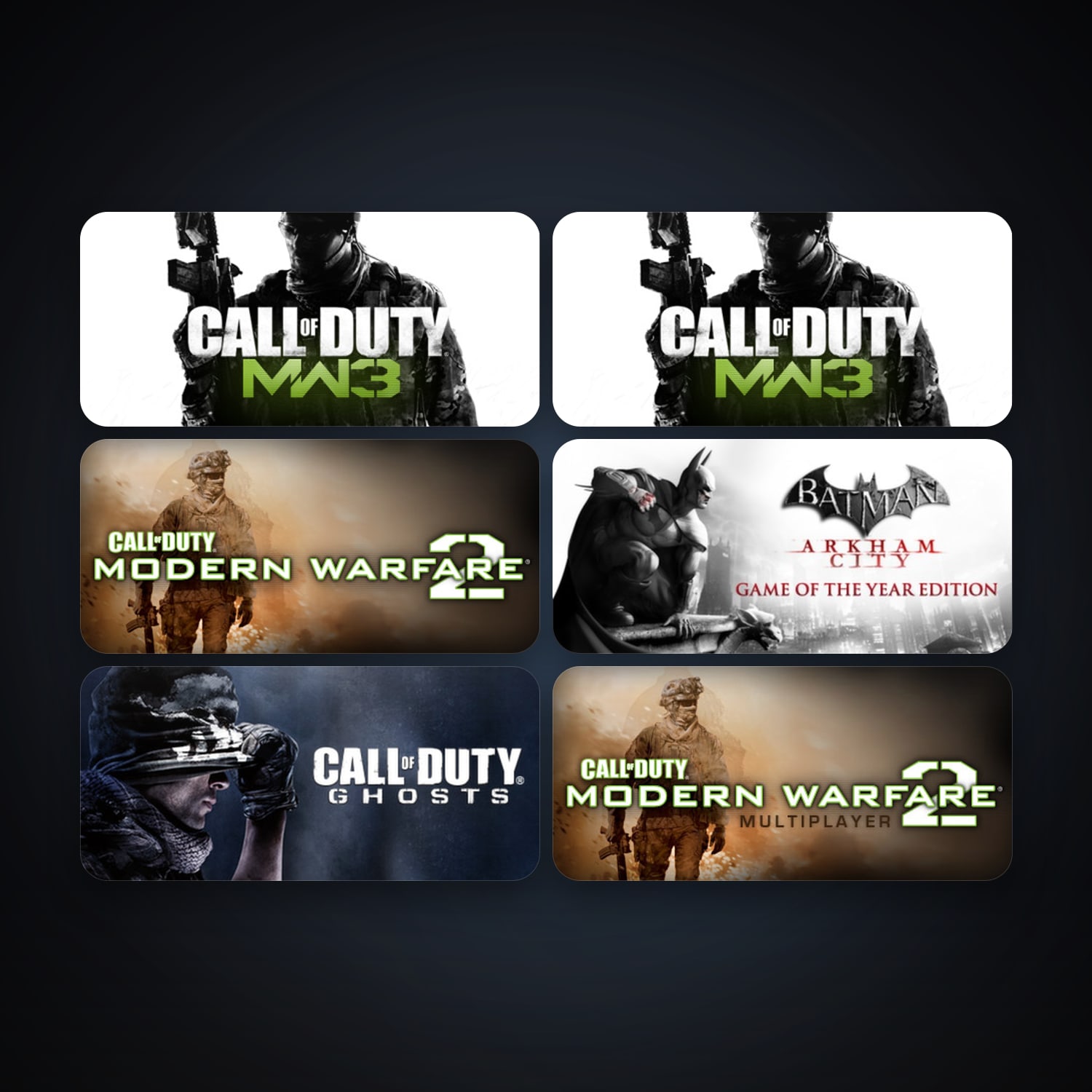 Call of Duty: Modern Warfare 2 (2009) + Call of Duty: Modern Warfare 2 - Multiplayer (2009), 10 games, clean — HabibiAccounts