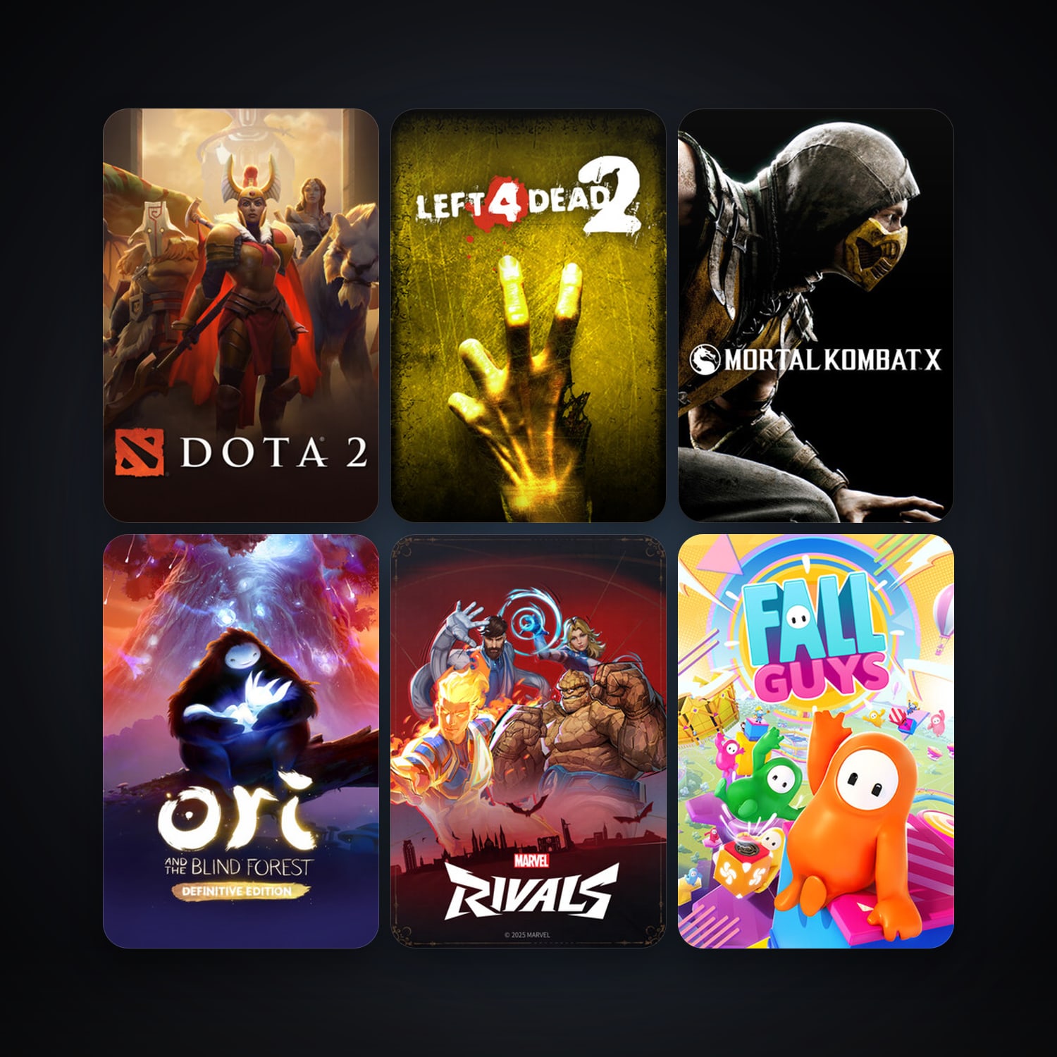 Left 4 Dead 2 + Dota 2, 16 games, Steam 10, clean — HabibiAccounts