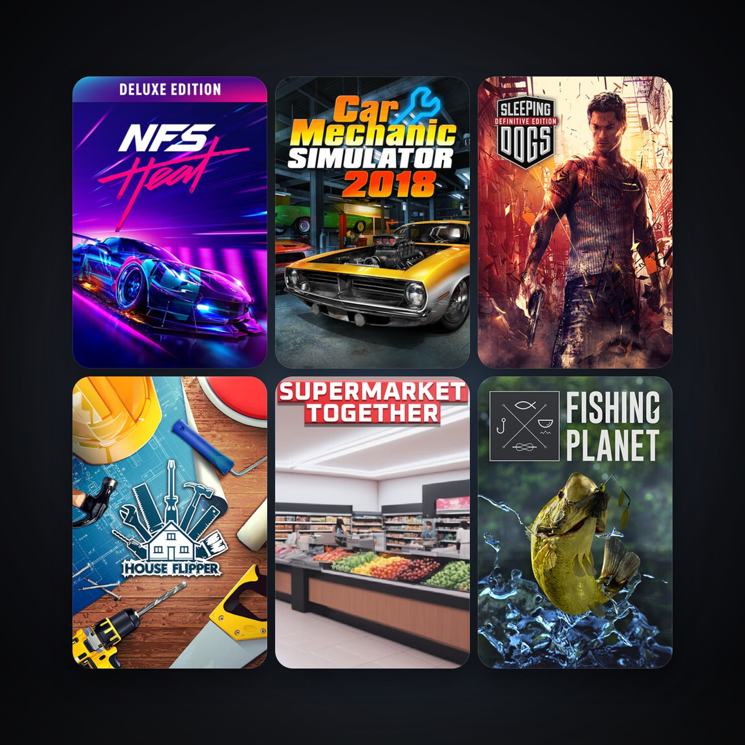 Sleeping Dogs: Definitive Edition + Fishing Planet, 8 games, clean — HabibiAccounts
