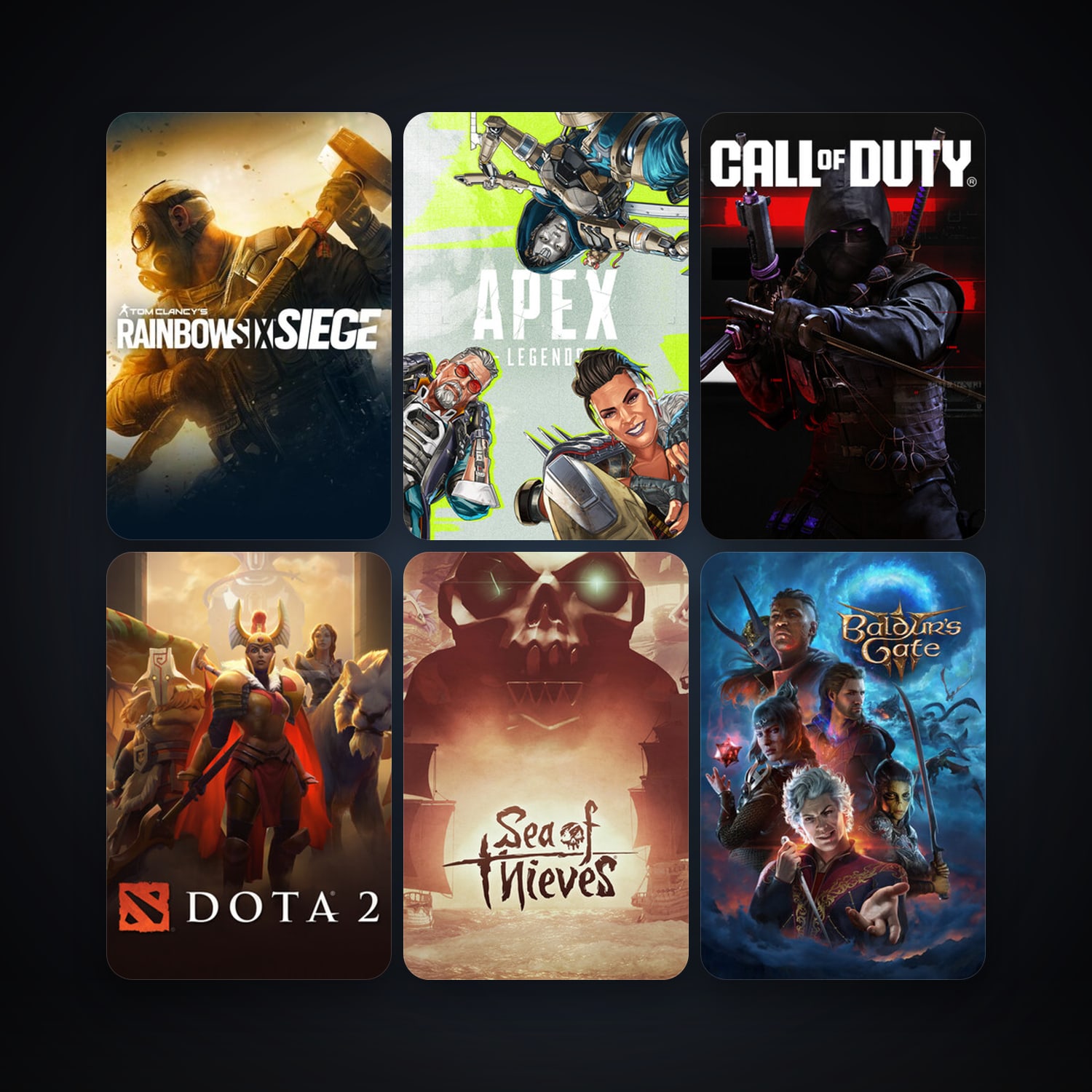 Dota 2 + Tom Clancy's Rainbow Six Siege, 16 games, clean — HabibiAccounts