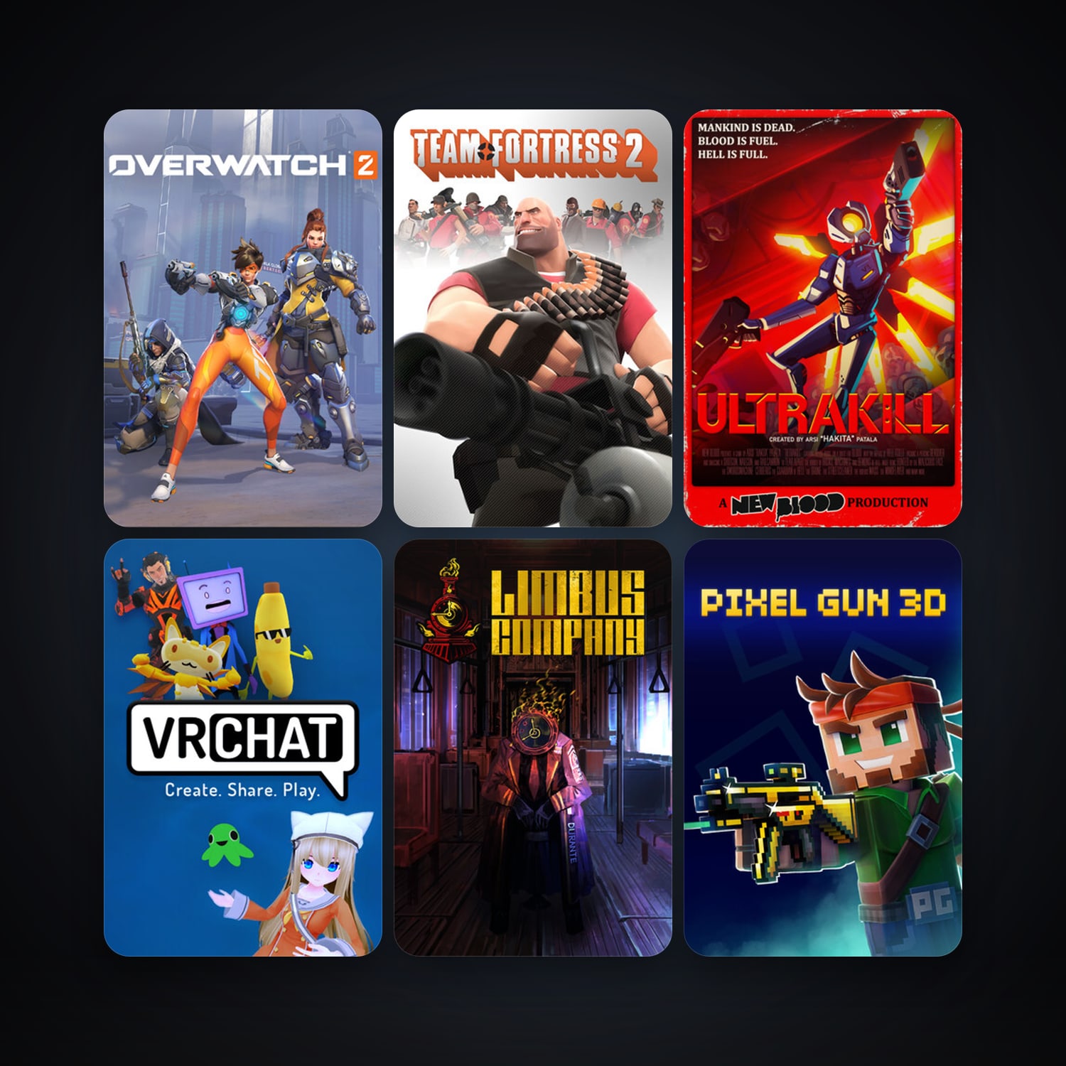 Team Fortress 2 + Left 4 Dead 2, 16 games, clean — HabibiAccounts