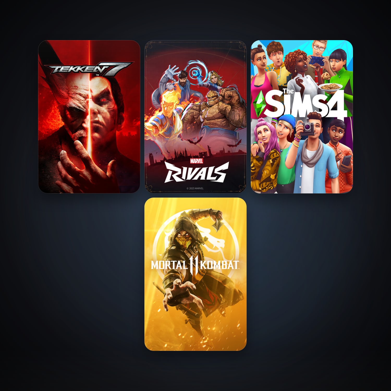 TEKKEN 7 + Mortal Kombat 11, 5 games, clean — HabibiAccounts