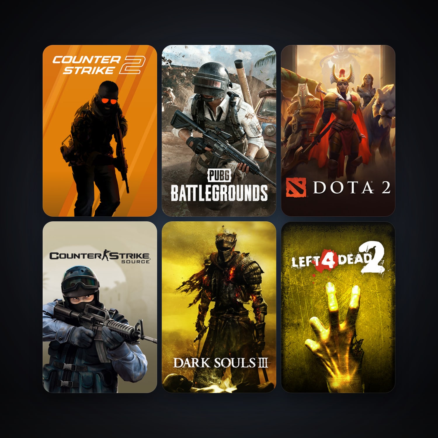 Counter-Strike: Source + Left 4 Dead 2, 28 games, Steam 10, clean — HabibiAccounts