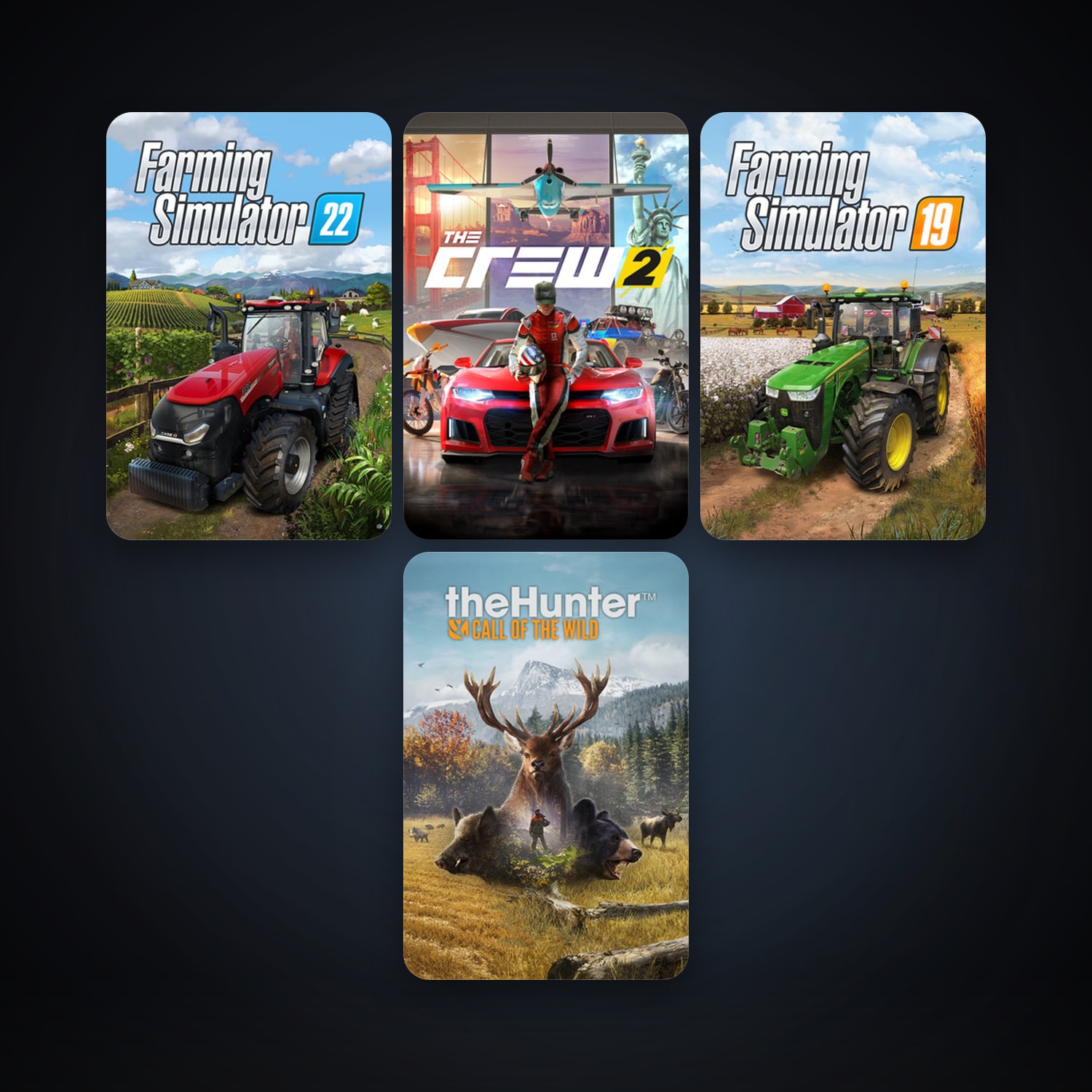 theHunter: Call of the Wild + The Crew 2, 4 games, clean — HabibiAccounts