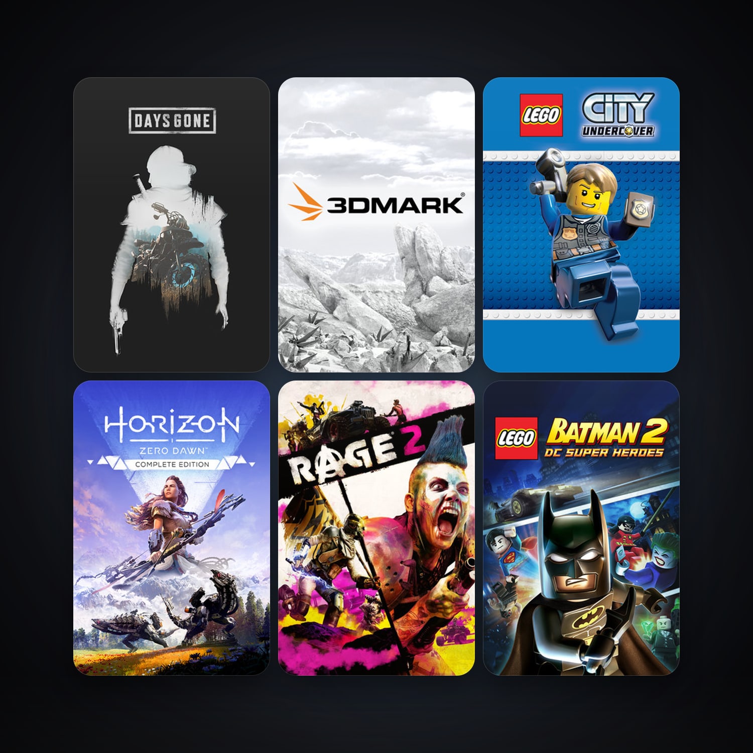 LEGO Batman 2: DC Super Heroes + 3DMark, 45 games, clean — HabibiAccounts