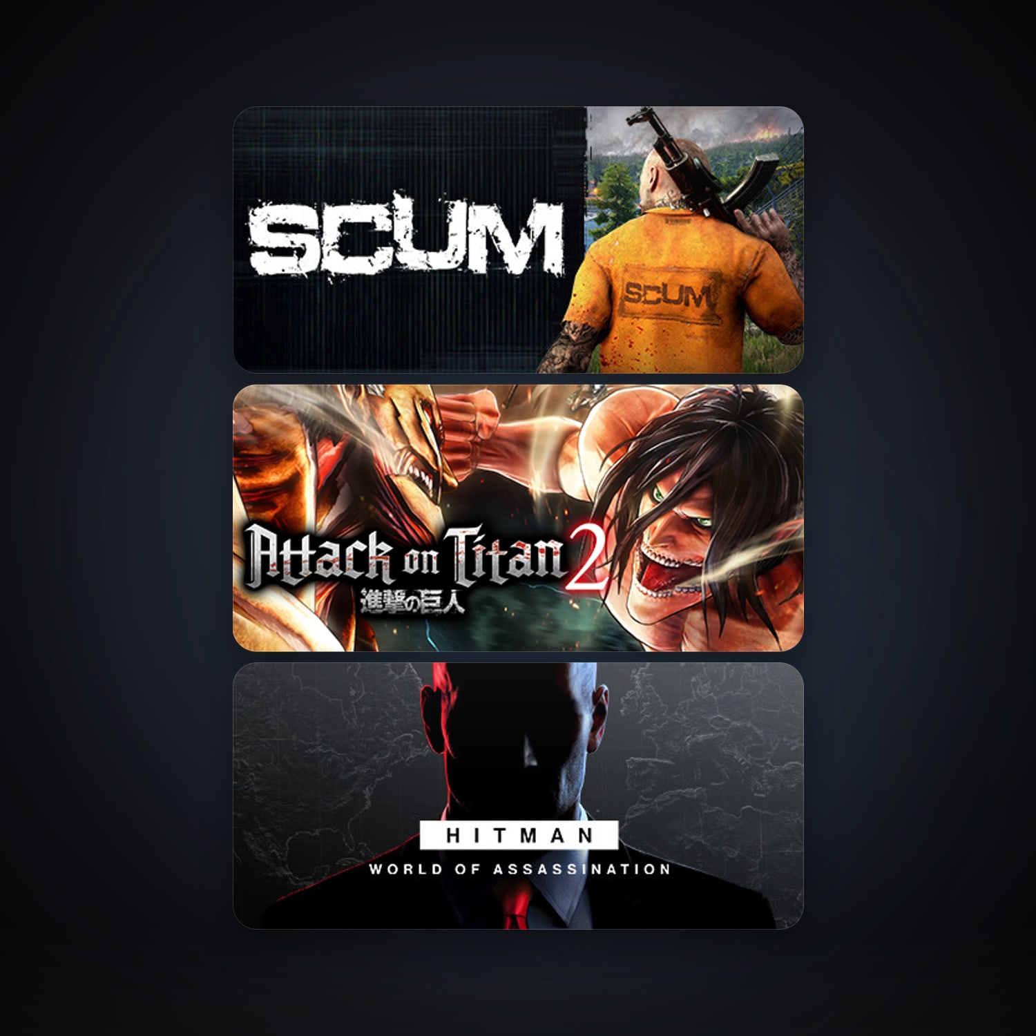 SCUM + Attack on Titan 2 - A.O.T.2, 3 games, clean — HabibiAccounts