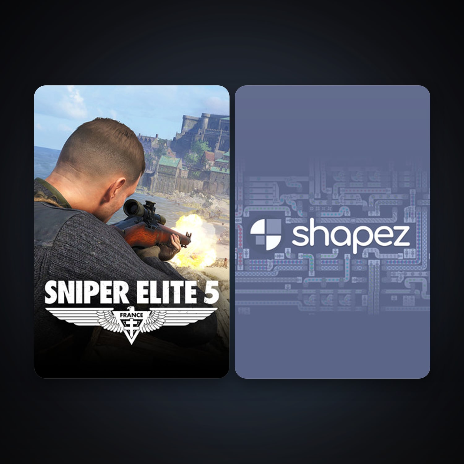 Sniper Elite 5 + shapez.io, 2 games, clean — HabibiAccounts