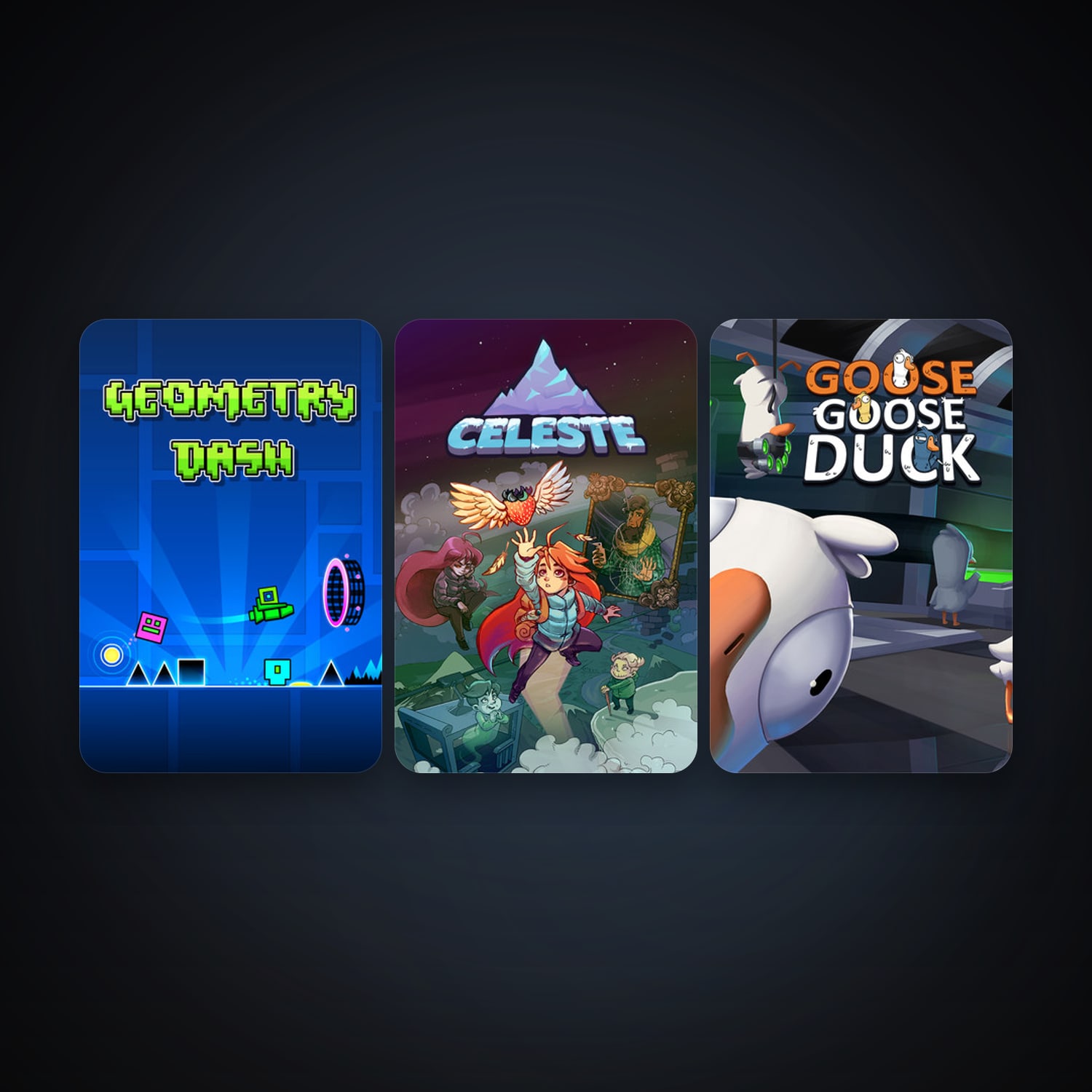 Geometry Dash + Celeste, 4 games, clean — HabibiAccounts