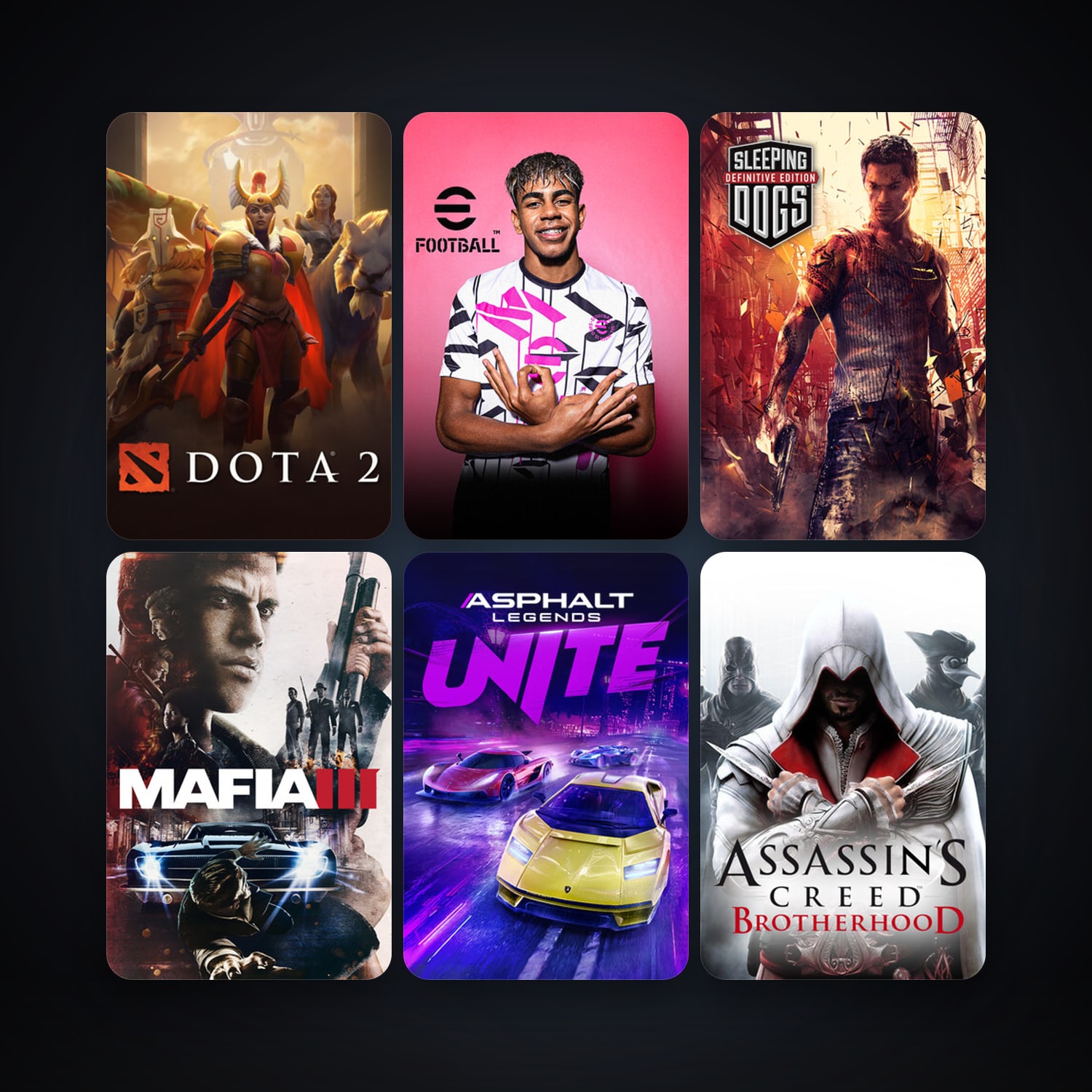 Dota 2 + Assassin’s Creed Brotherhood, 25 games, clean — HabibiAccounts