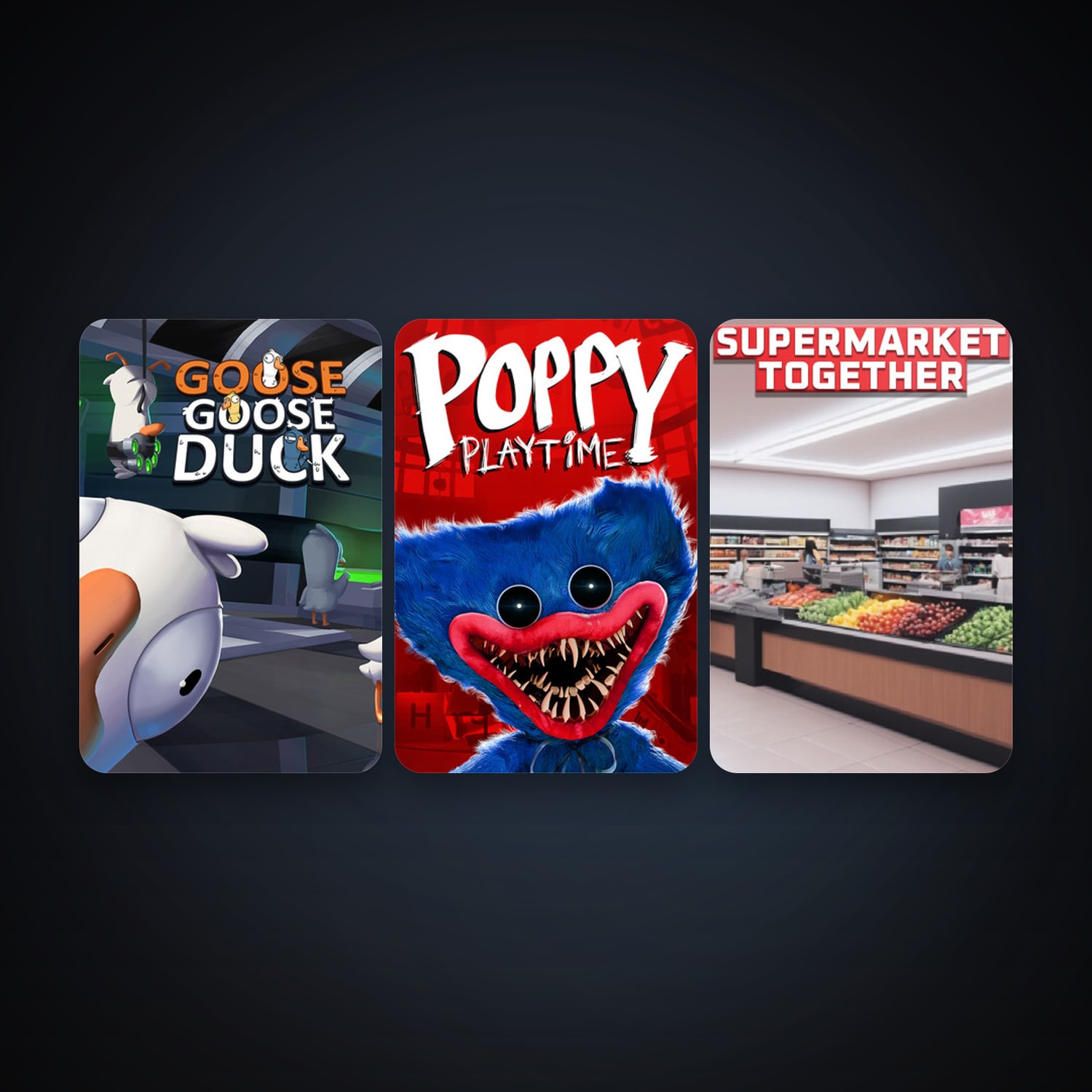 Goose Goose Duck + Poppy Playtime, 3 games, clean — HabibiAccounts