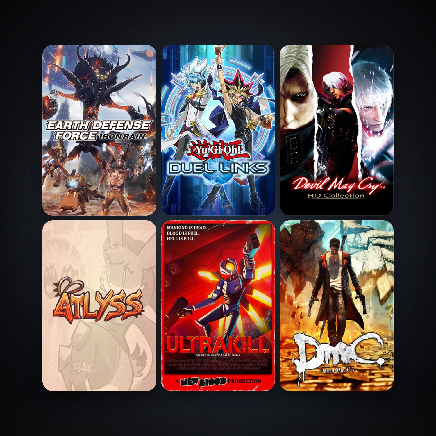 DmC: Devil May Cry + Yu-Gi-Oh! Duel Links, 8 games, clean — HabibiAccounts