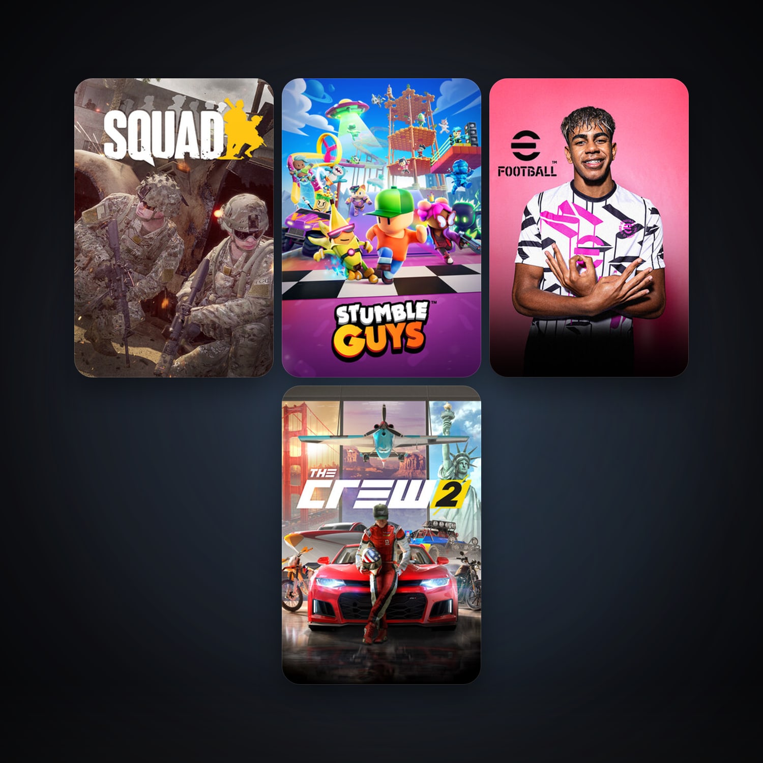 Squad + The Crew 2, 13 games, clean — HabibiAccounts
