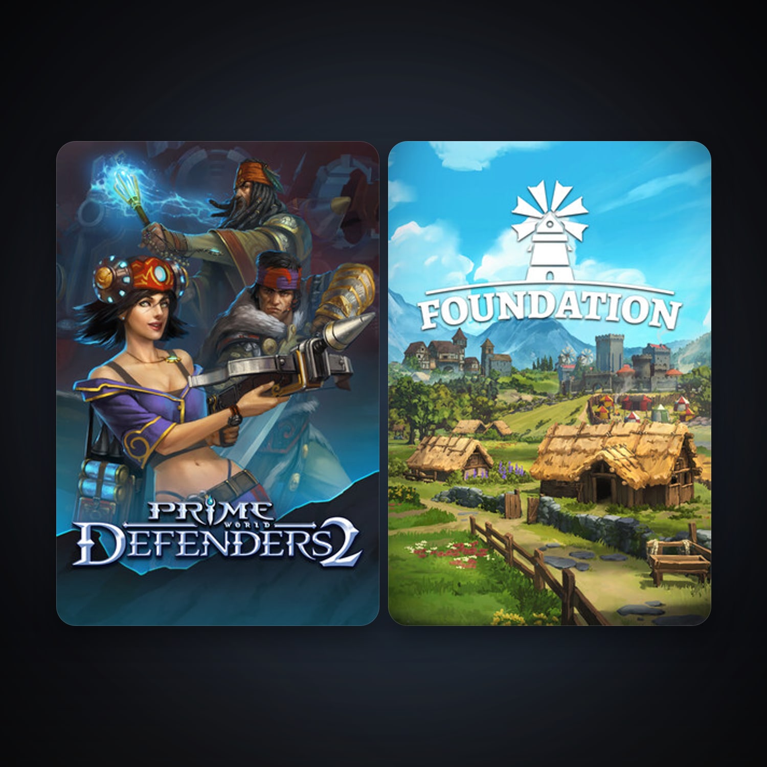Prime World: Defenders 2 + Foundation, 5 games, clean — HabibiAccounts