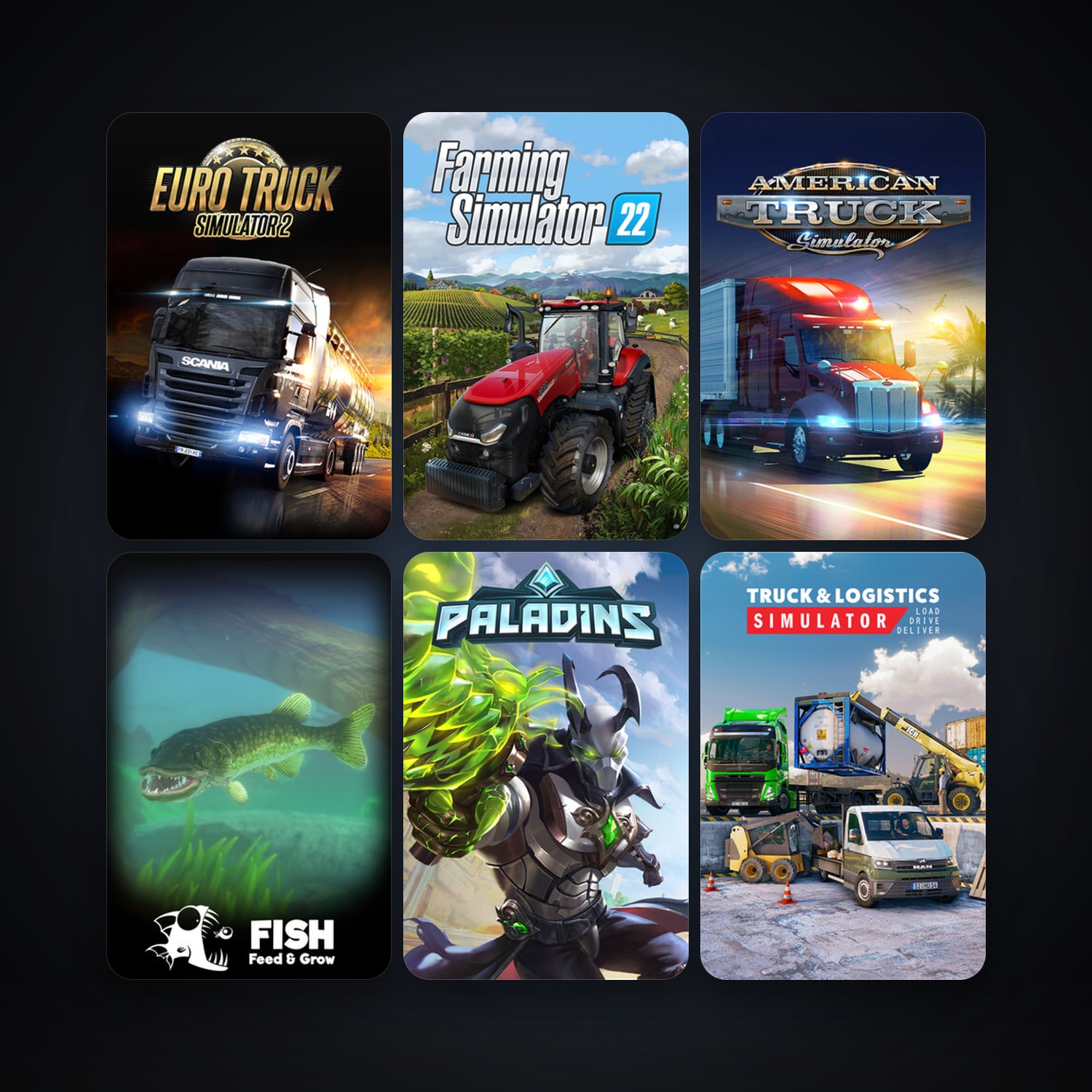 Euro Truck Simulator 2 + American Truck Simulator, 8 games, clean — HabibiAccounts