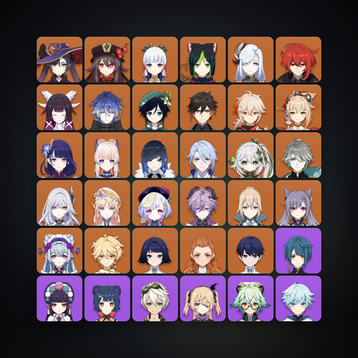 جينشن إمباكت | AR 60 | 76 شخصية | 25× 5★ — HabibiAccounts