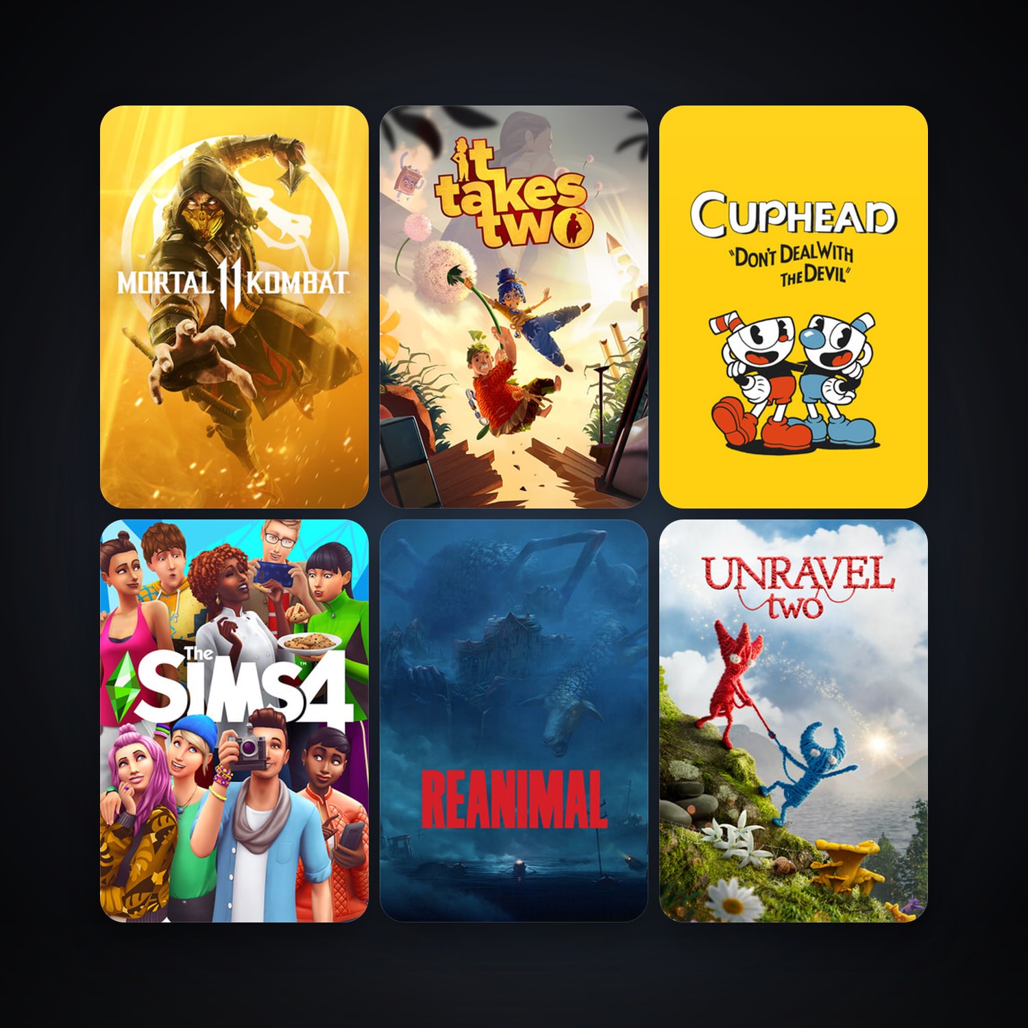 Cuphead + Mortal Kombat X, 11 games, clean — HabibiAccounts