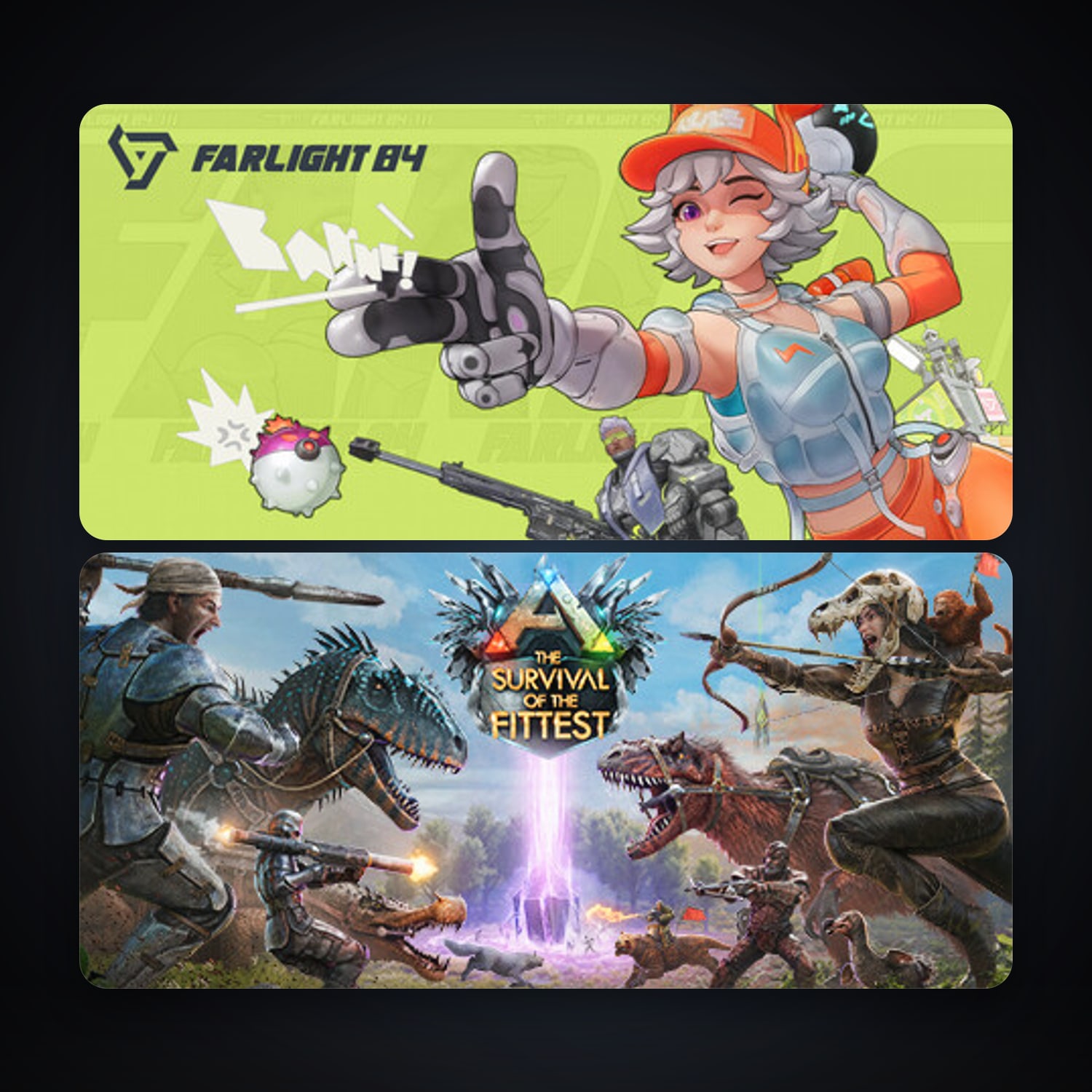 ARK: The Survival Of The Fittest + Farlight 84, 9 games, clean — HabibiAccounts