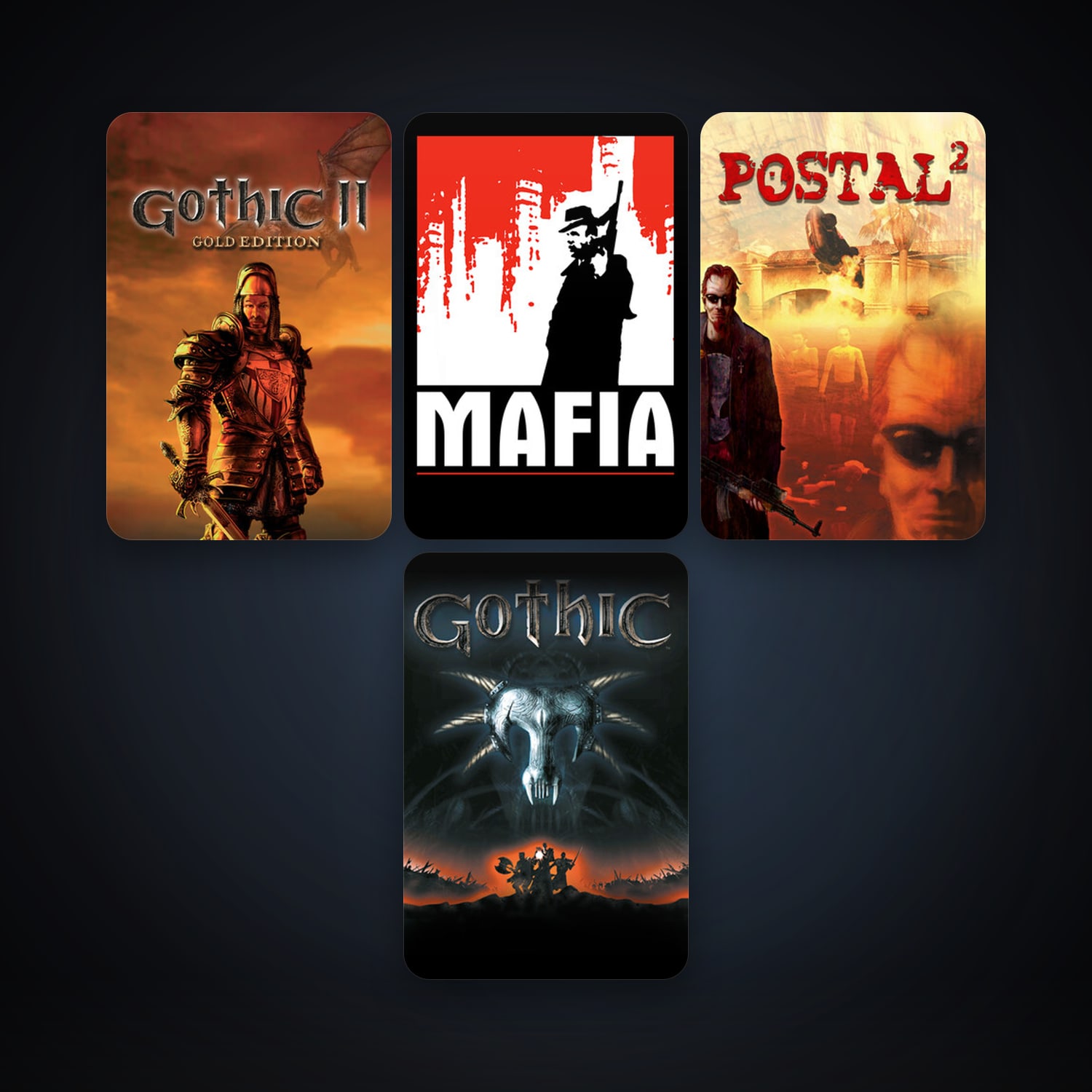 Gothic II: Gold Edition + Mafia, 7 games, clean — HabibiAccounts