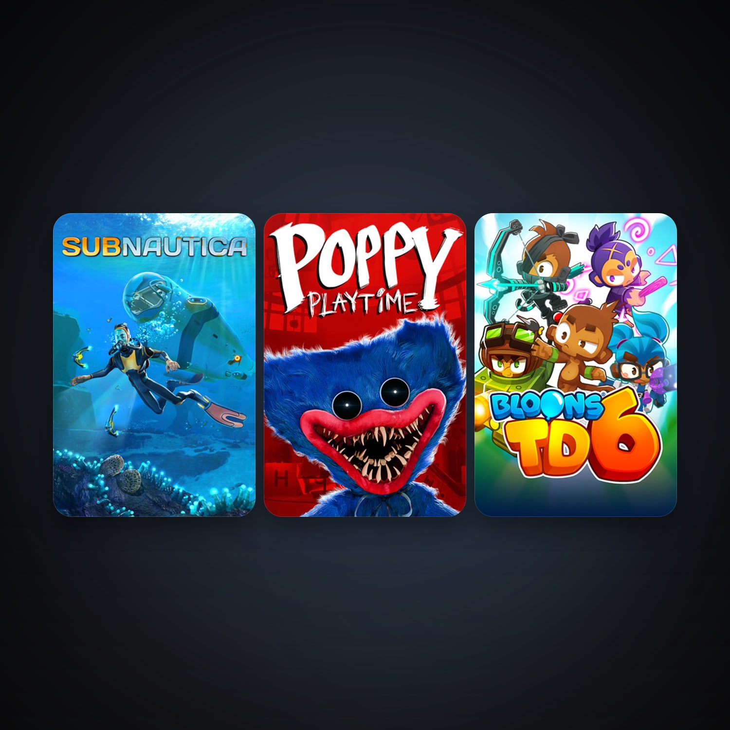 Subnautica + Bloons TD 6, 4 games, clean — HabibiAccounts