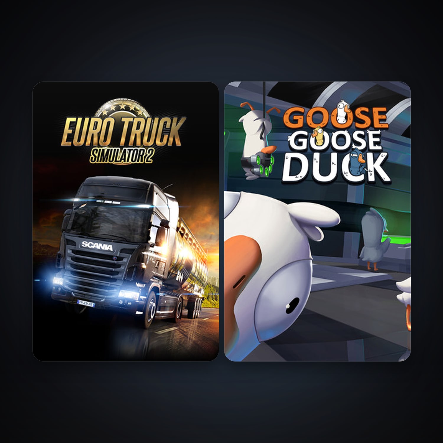 Euro Truck Simulator 2 + Goose Goose Duck, 7 games, clean — HabibiAccounts