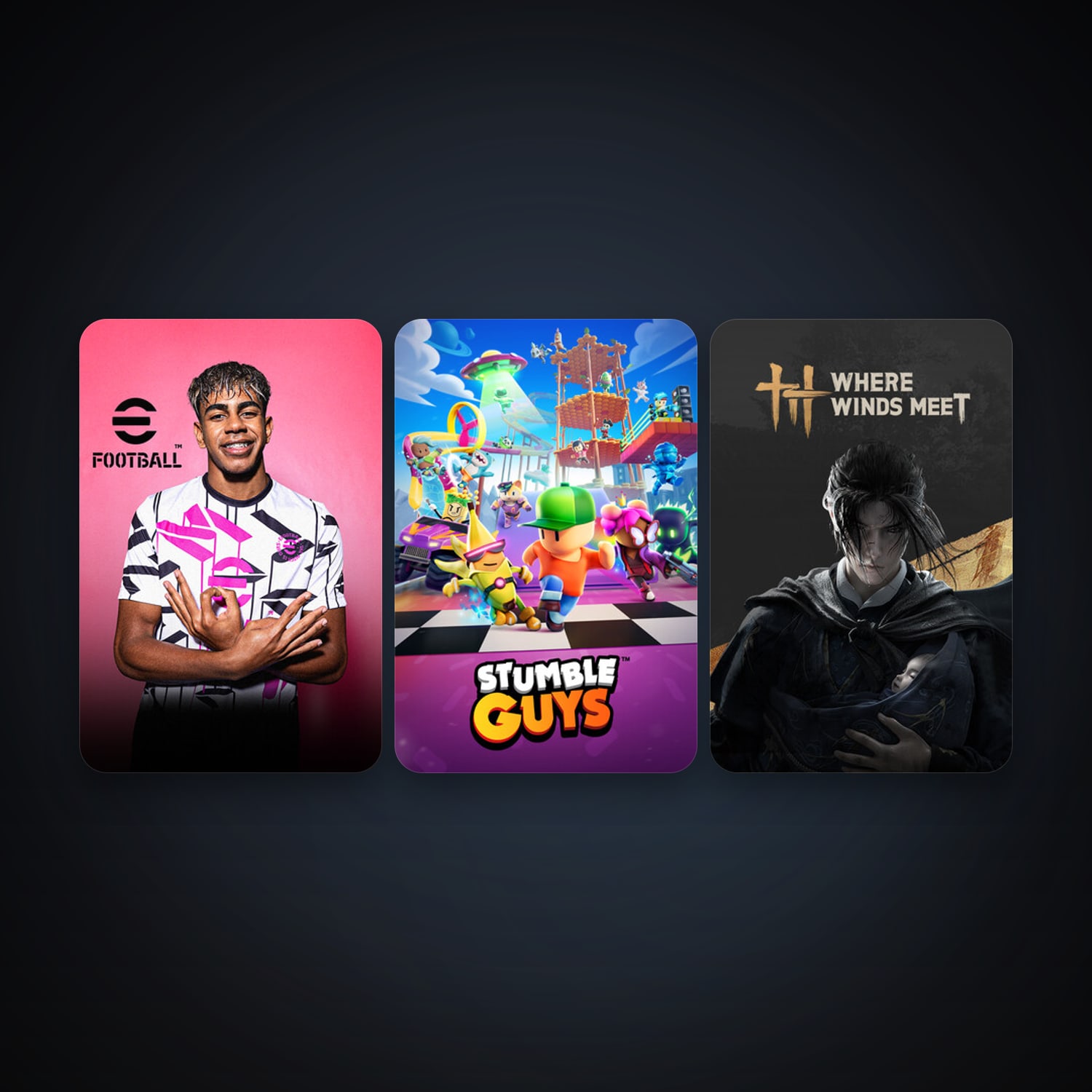 eFootball 2024 + Stumble Guys, 9 games, clean — HabibiAccounts