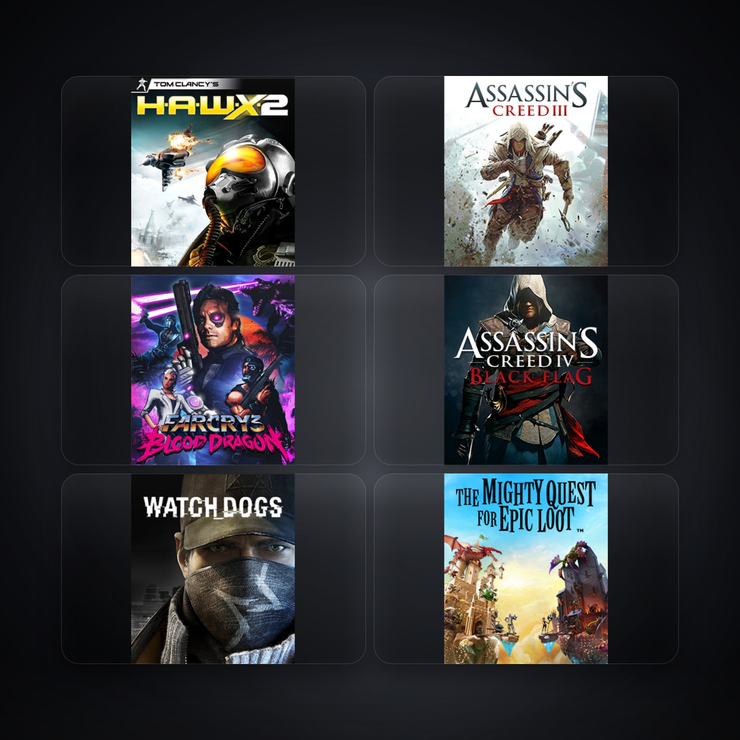 Ubisoft Tom Clancy’s H.A.W.X 2 + Assassin's Creed III — DE — 14 games — HabibiAccounts