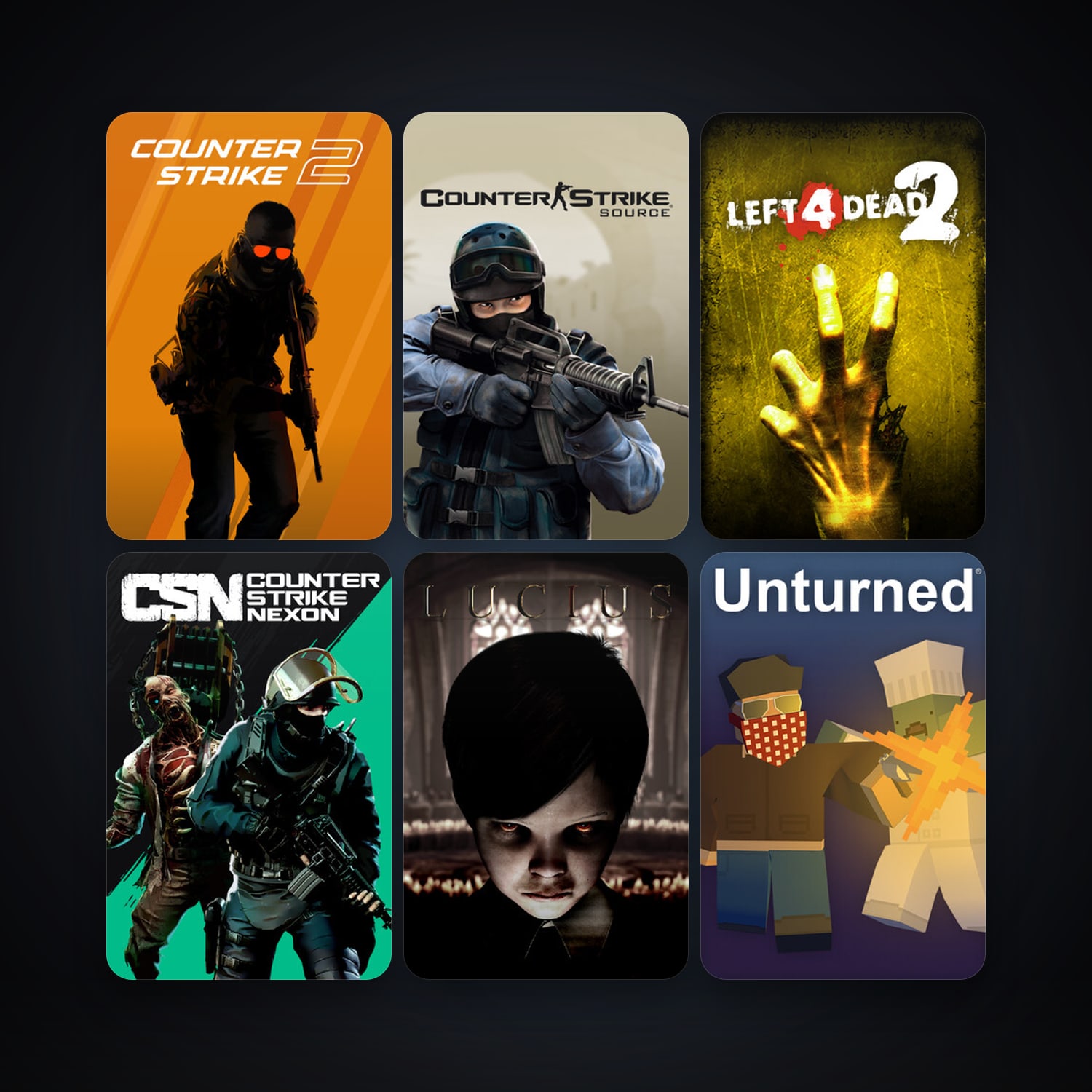 Counter-Strike: Source + Left 4 Dead 2, 18 games, clean — HabibiAccounts