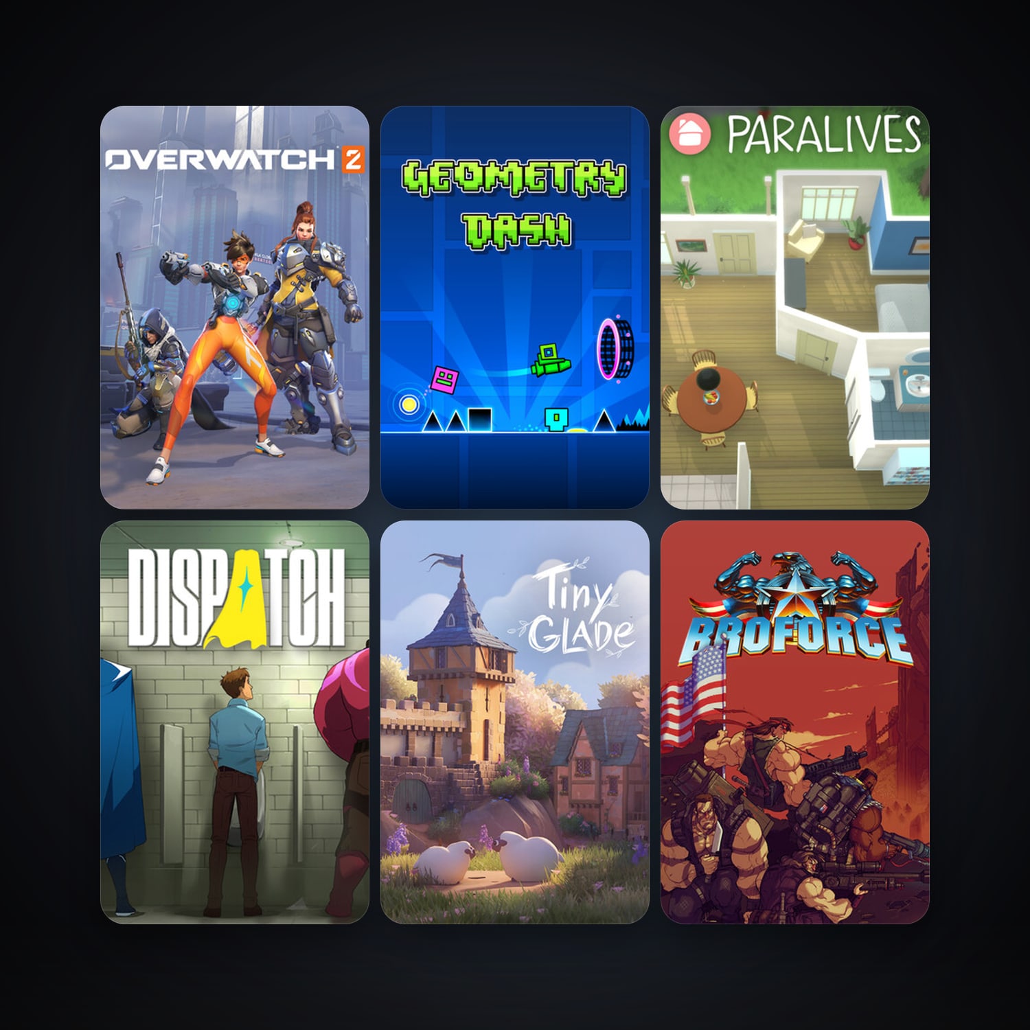 Broforce + Geometry Dash, 24 games, clean — HabibiAccounts