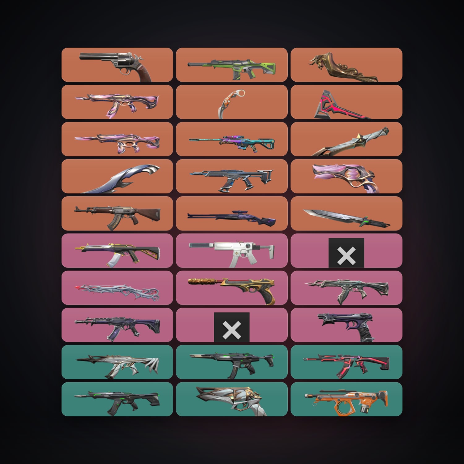 AP Plat 1 locker — 6 knives, 78 skins, lvl 205 — HabibiAccounts