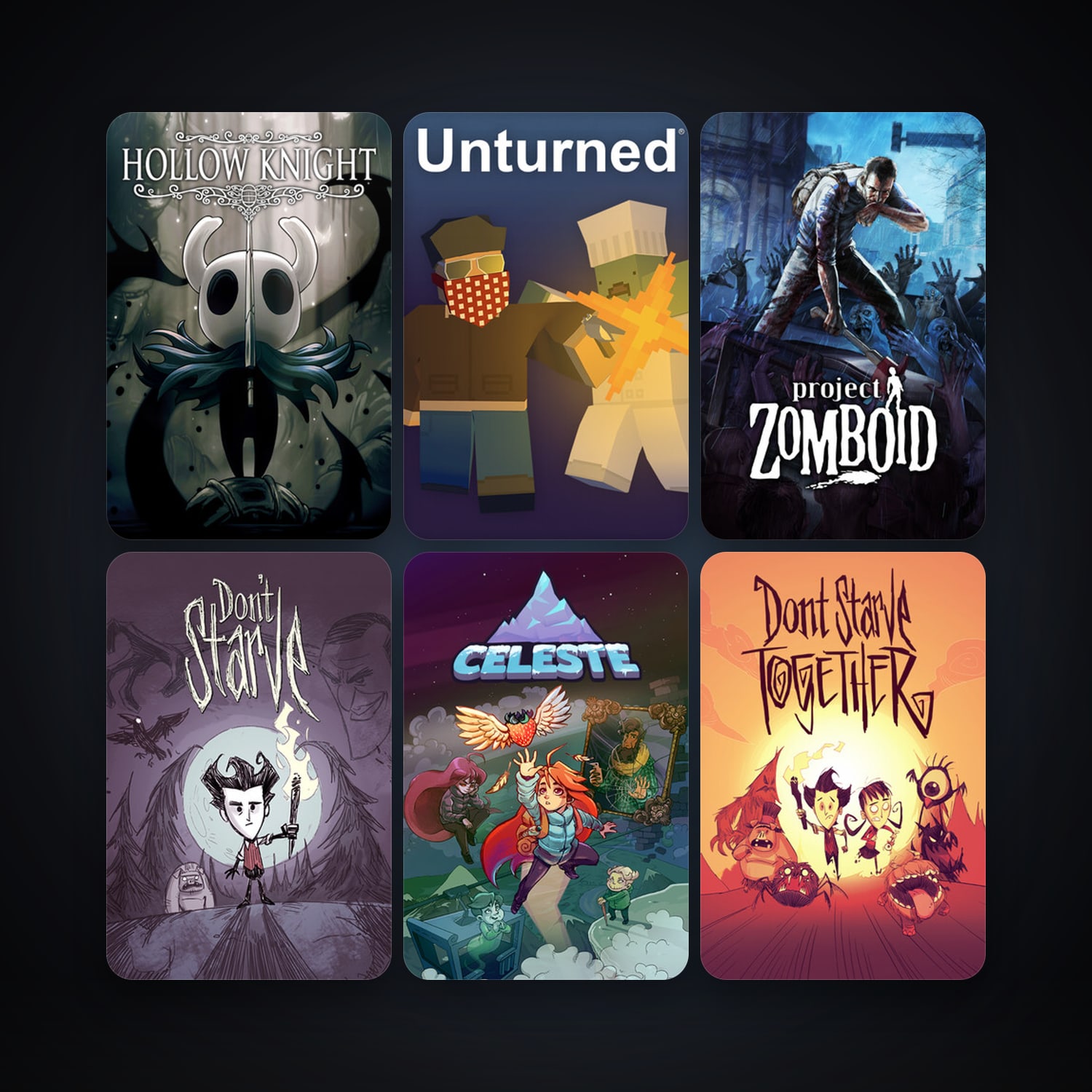 Terraria + Project Zomboid, 18 games, clean — HabibiAccounts