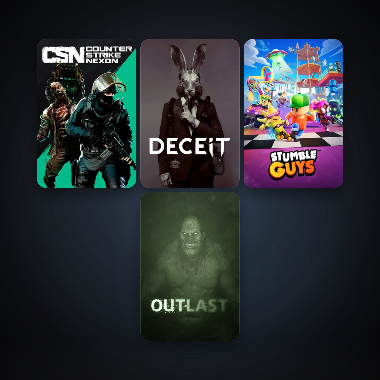Outlast + Counter-Strike Nexon: Studio, 7 games, clean — HabibiAccounts