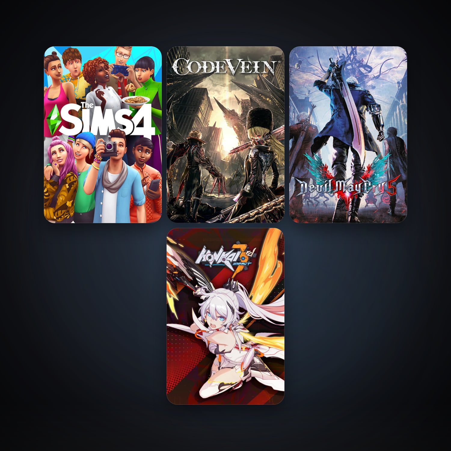 Devil May Cry 5 + CODE VEIN, 12 games, clean — HabibiAccounts
