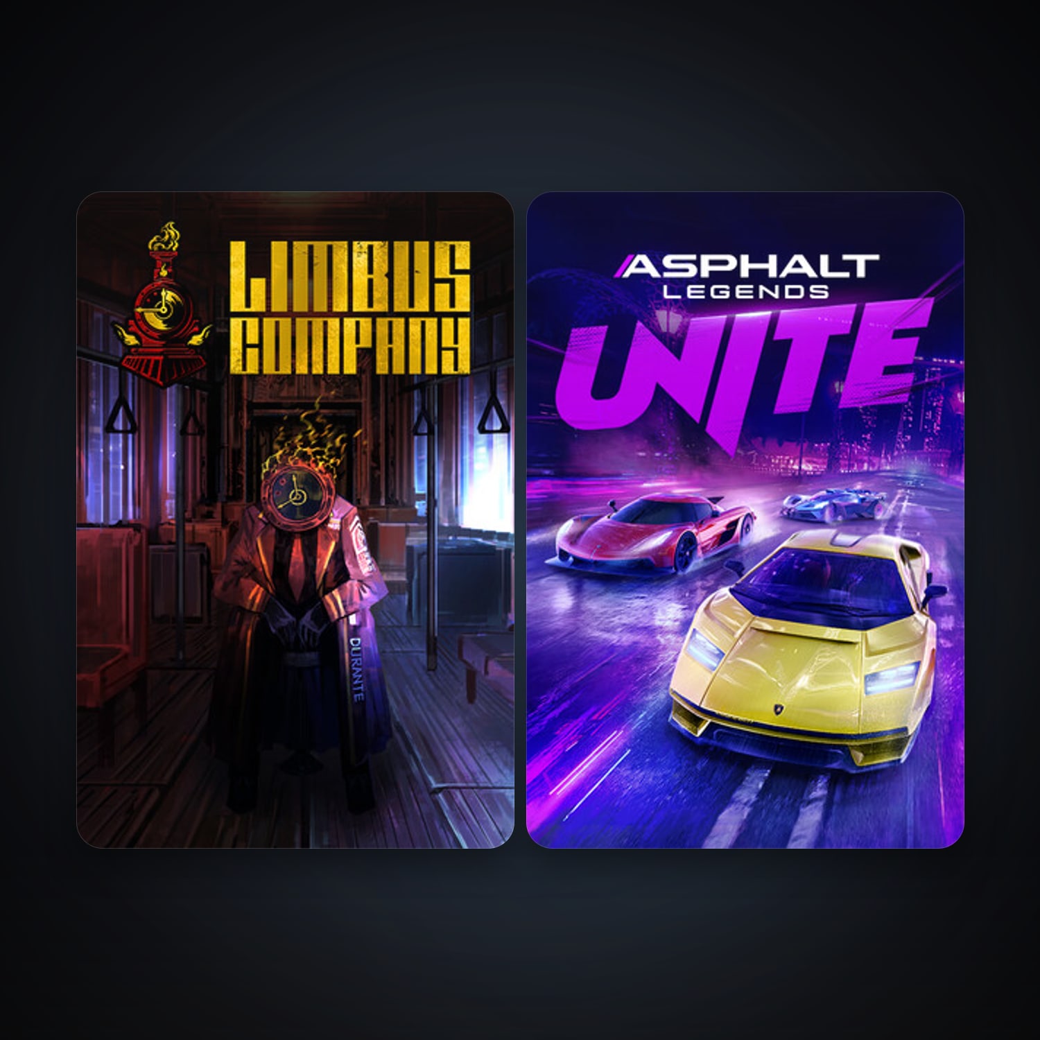 Asphalt Legends Unite + Limbus Company, 2 games, clean — HabibiAccounts