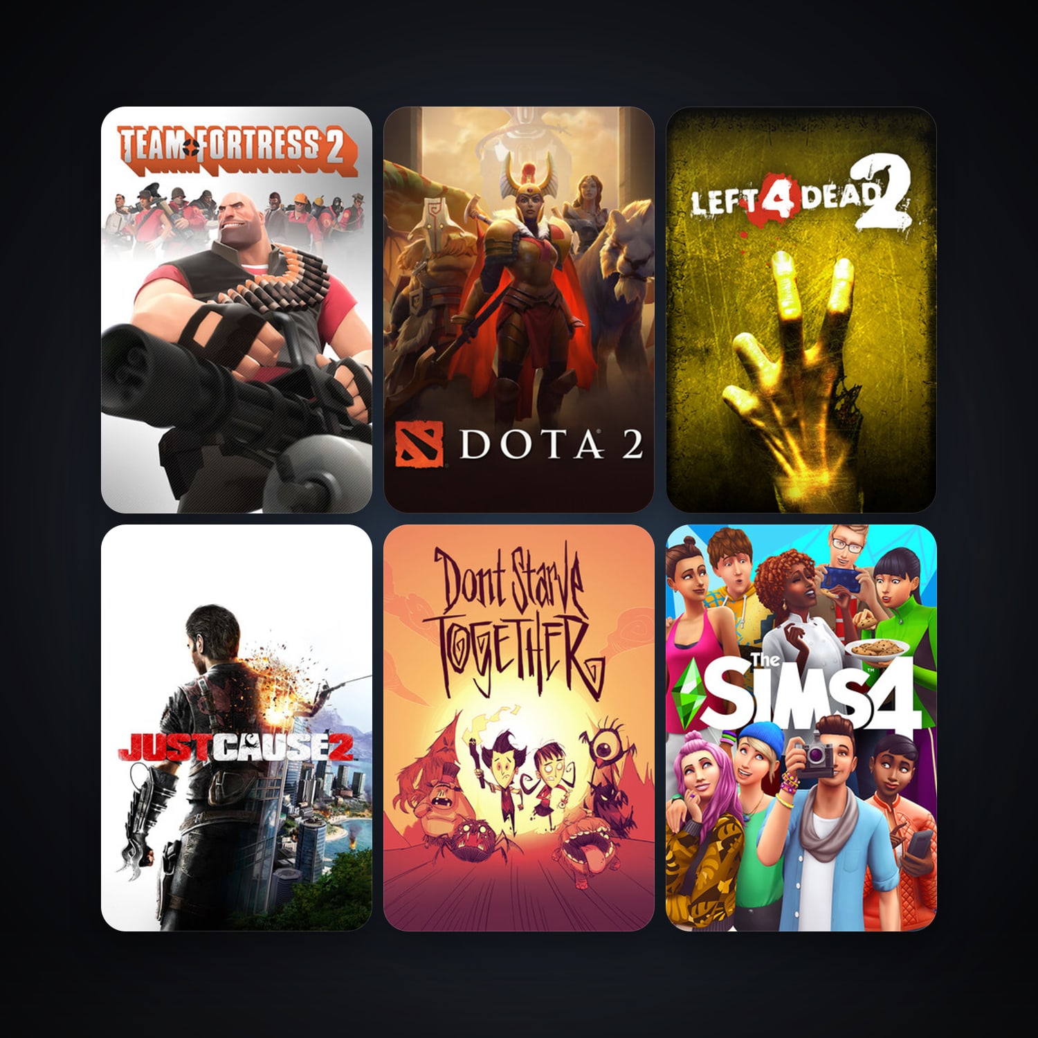 Team Fortress 2 + Left 4 Dead 2, 27 games, clean — HabibiAccounts