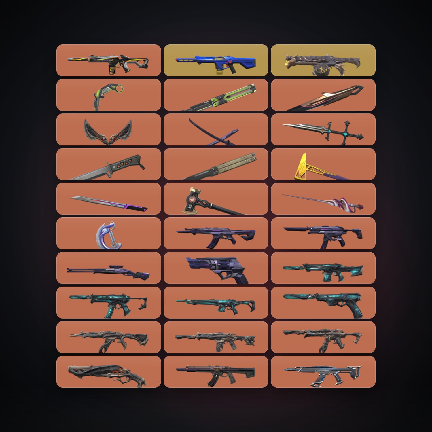 NA Gold 1 locker — 13 knives, 126 skins, lvl 105 — HabibiAccounts