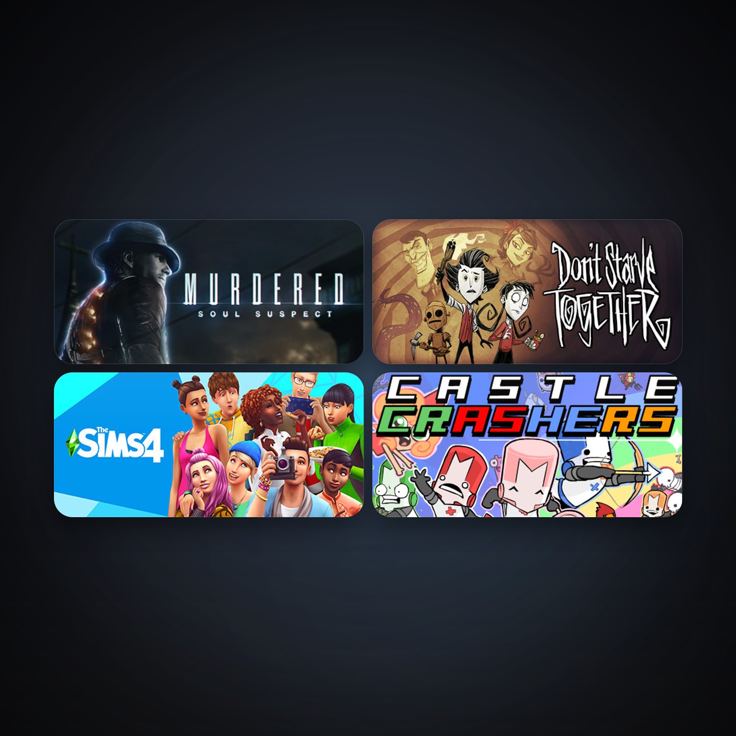 Castle Crashers + Murdered: Soul Suspect, 9 games, clean — HabibiAccounts