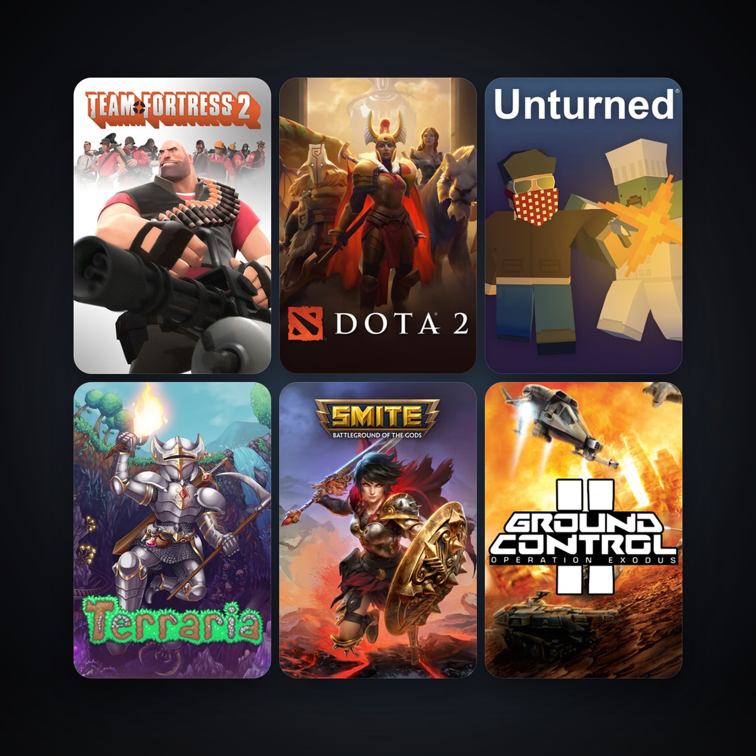 Team Fortress 2 + Dota 2, 26 games, Steam 10, clean — HabibiAccounts