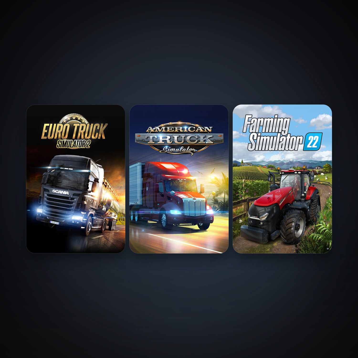 Euro Truck Simulator 2 + American Truck Simulator, 3 games, clean — HabibiAccounts
